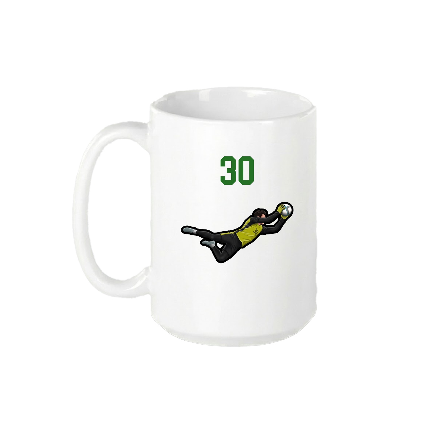 15oz Coffee Mug — Number Top in White