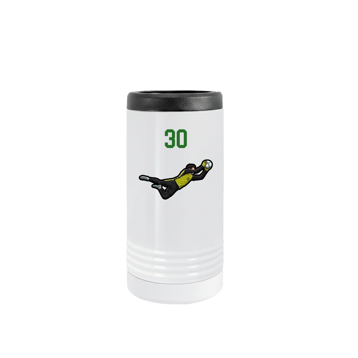 Slim Beverage Holder — Number Top in White