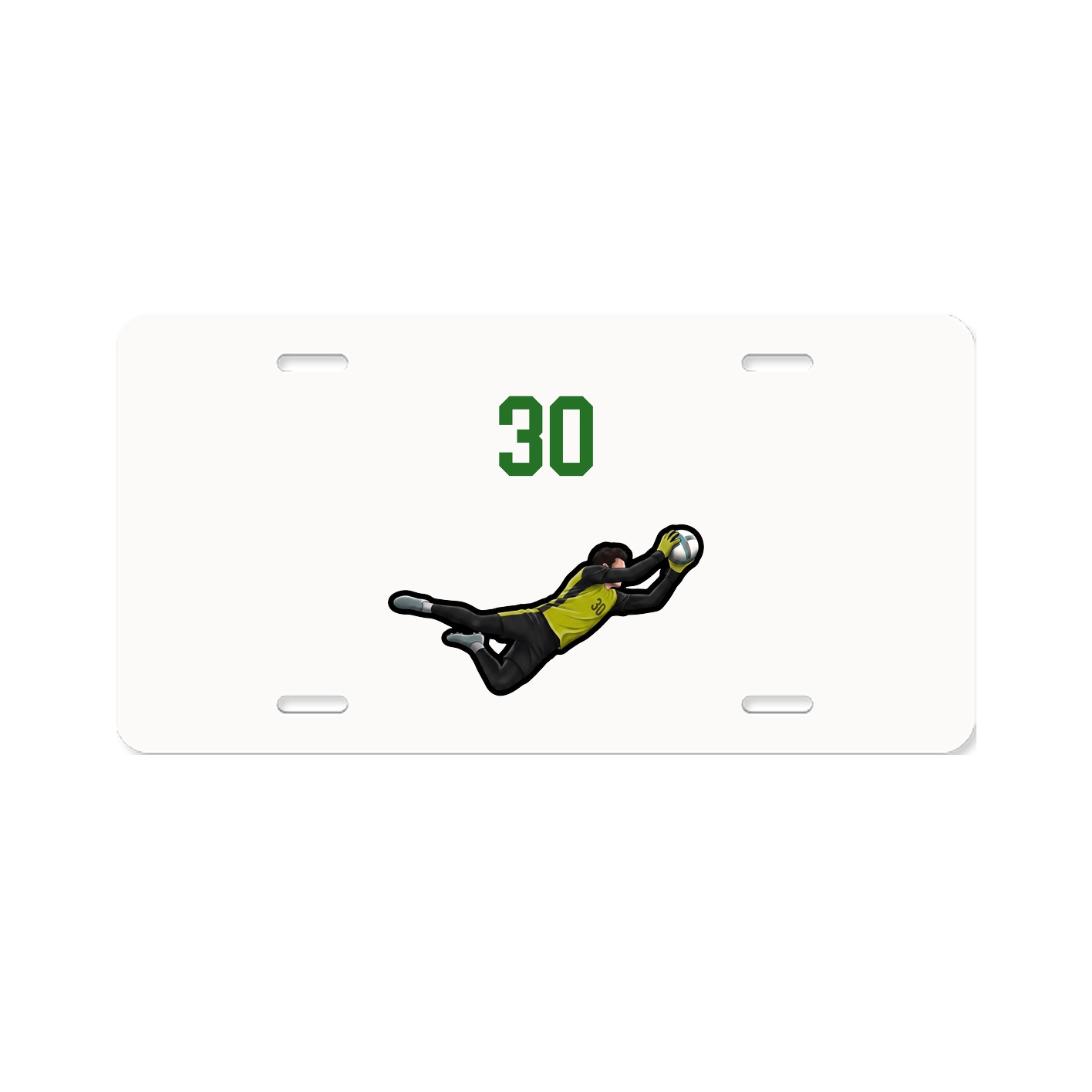 License Plate — Number Top in Classic