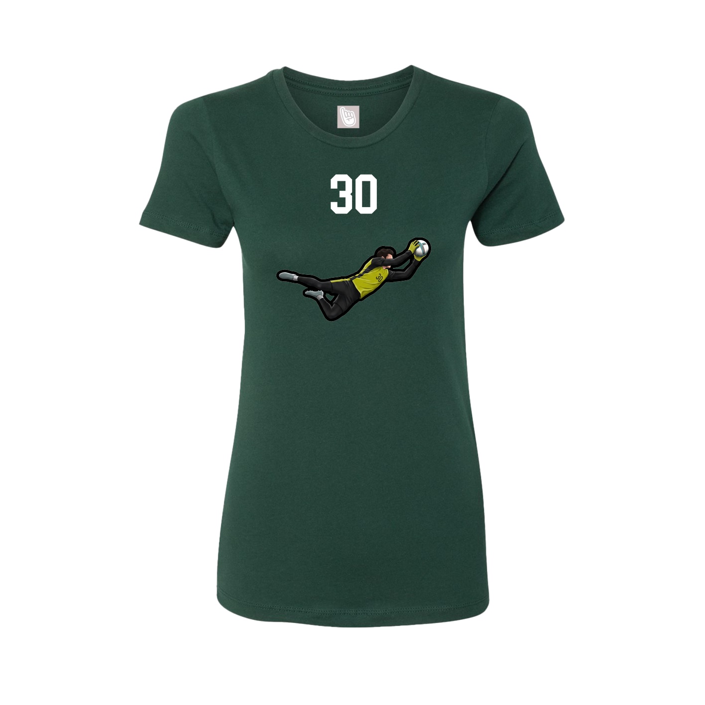 Womens Tee — Number Top in Green