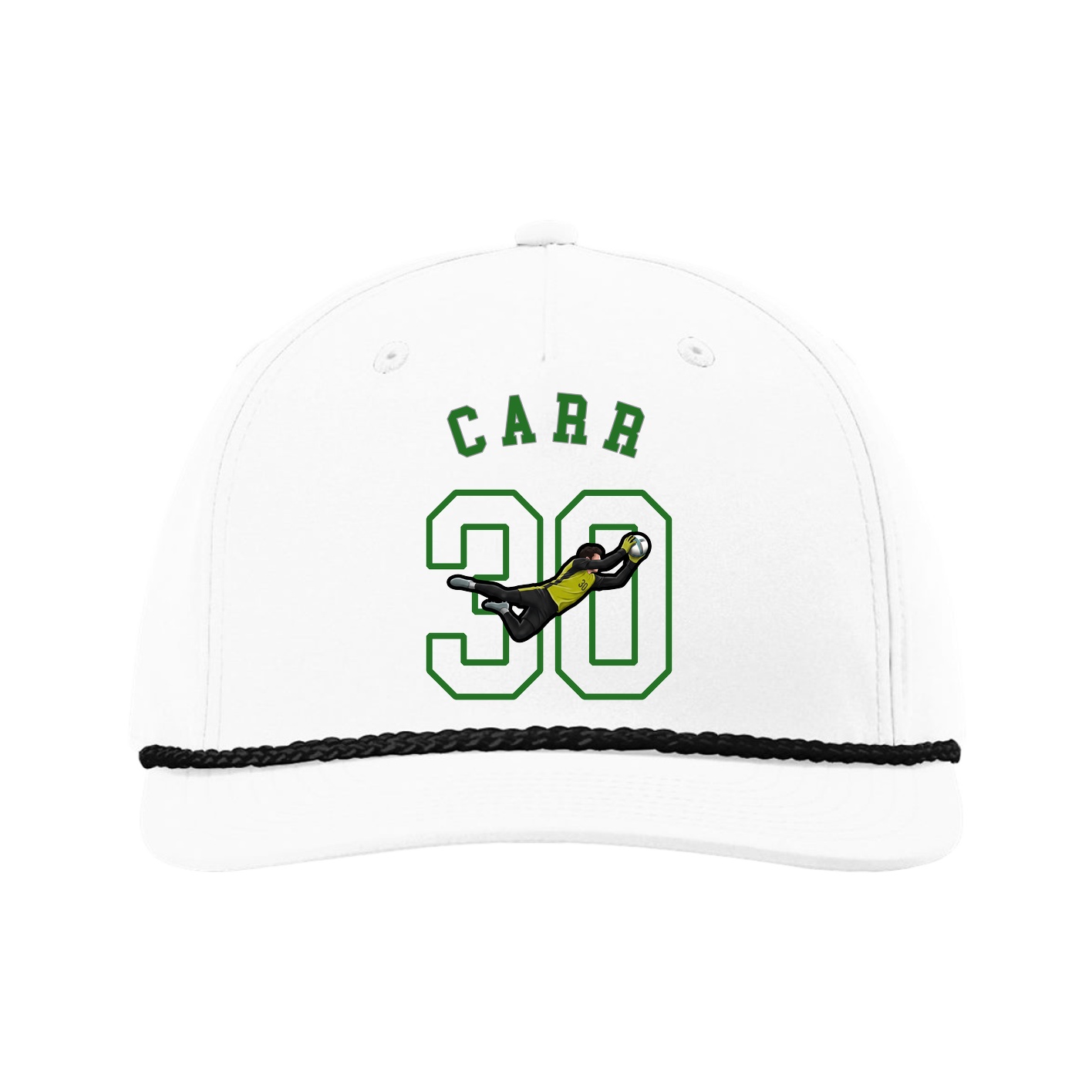 Five-Panel Classic Rope Cap — Shirsey Arch in White
