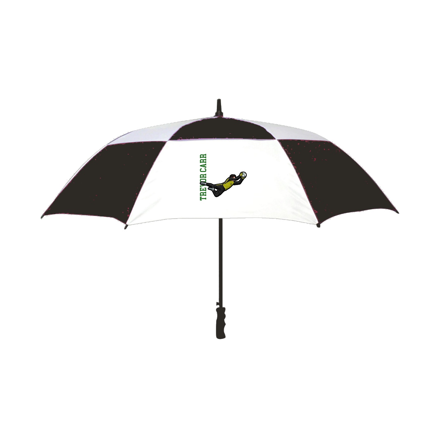 Golf Umbrella — Name Vertical in Black