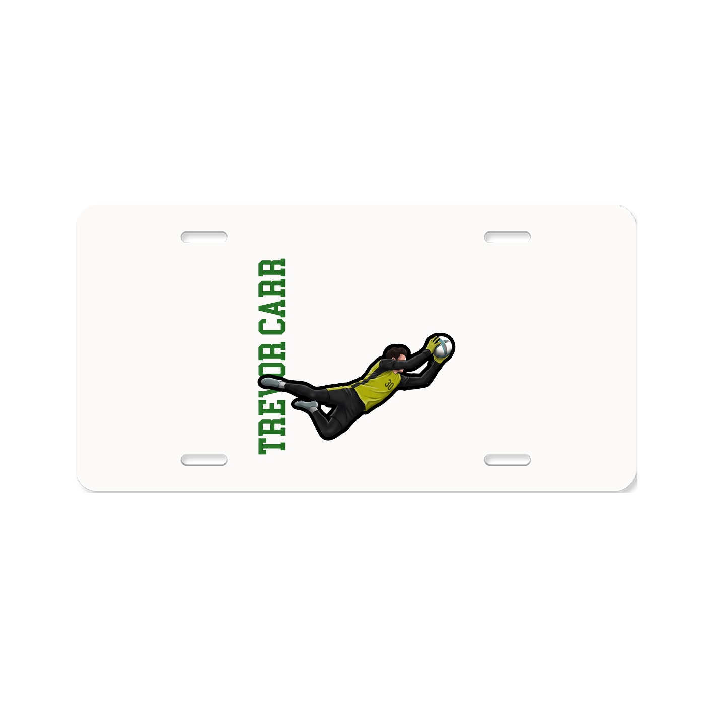 License Plate — Name Vertical in Classic