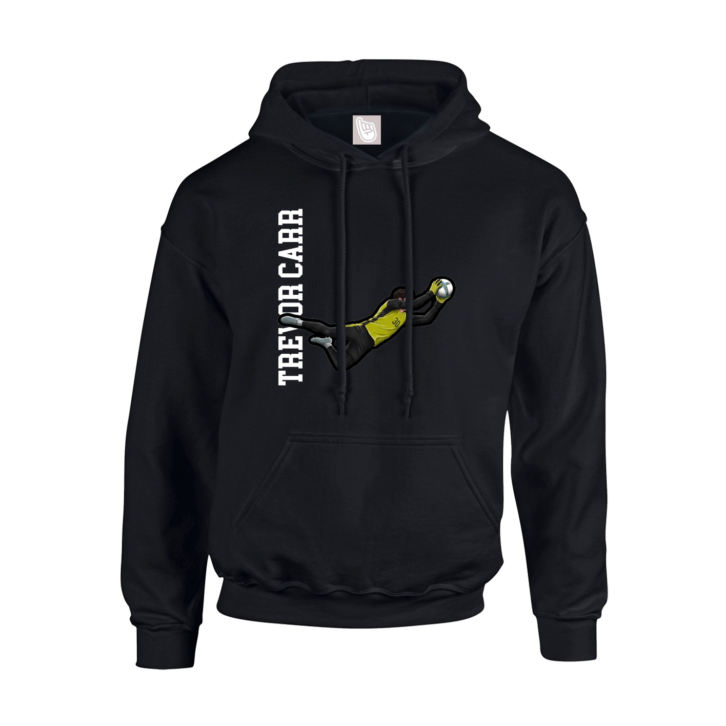 Hoodie — Name Vertical in Black