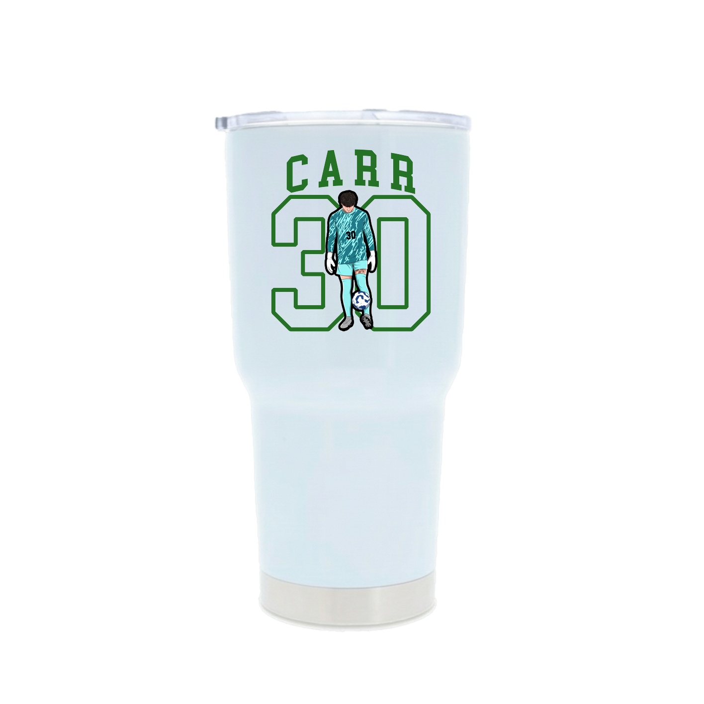 30oz Stainless Steel Tumbler — Shirsey in White