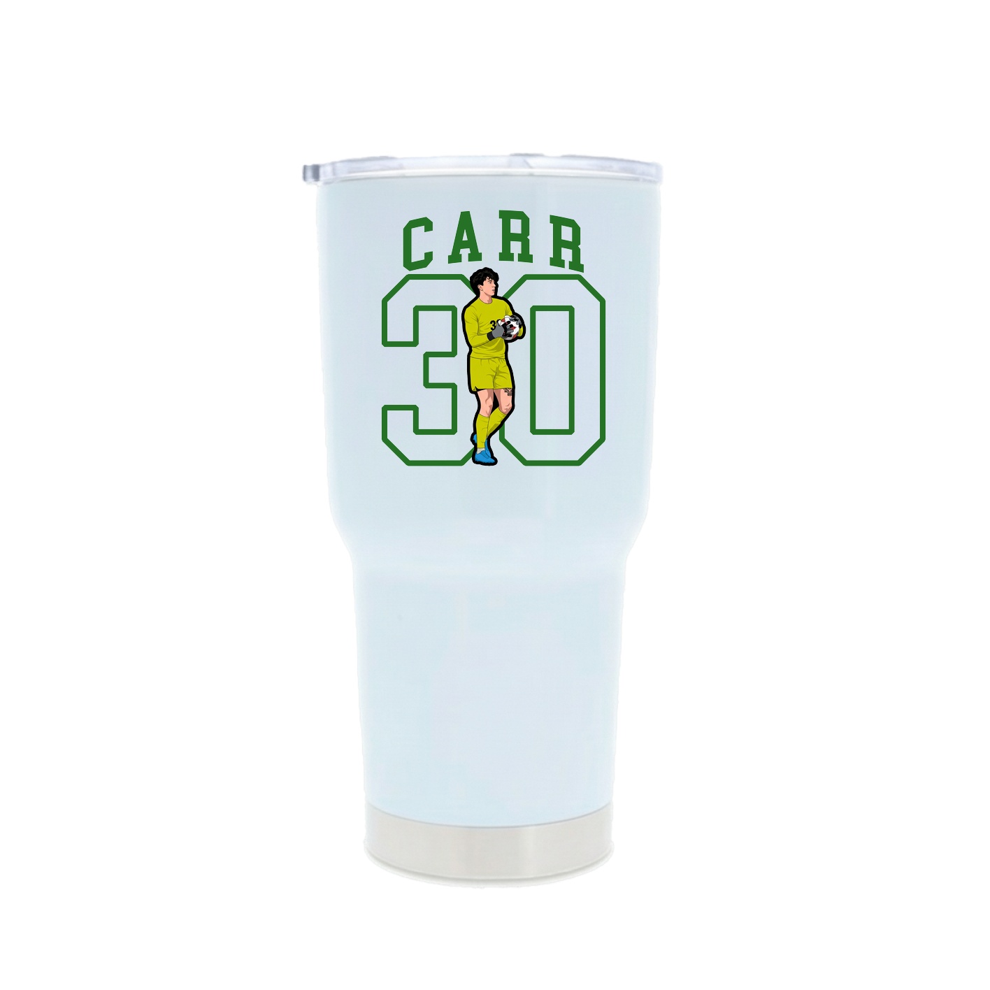 30oz Stainless Steel Tumbler — Shirsey in White