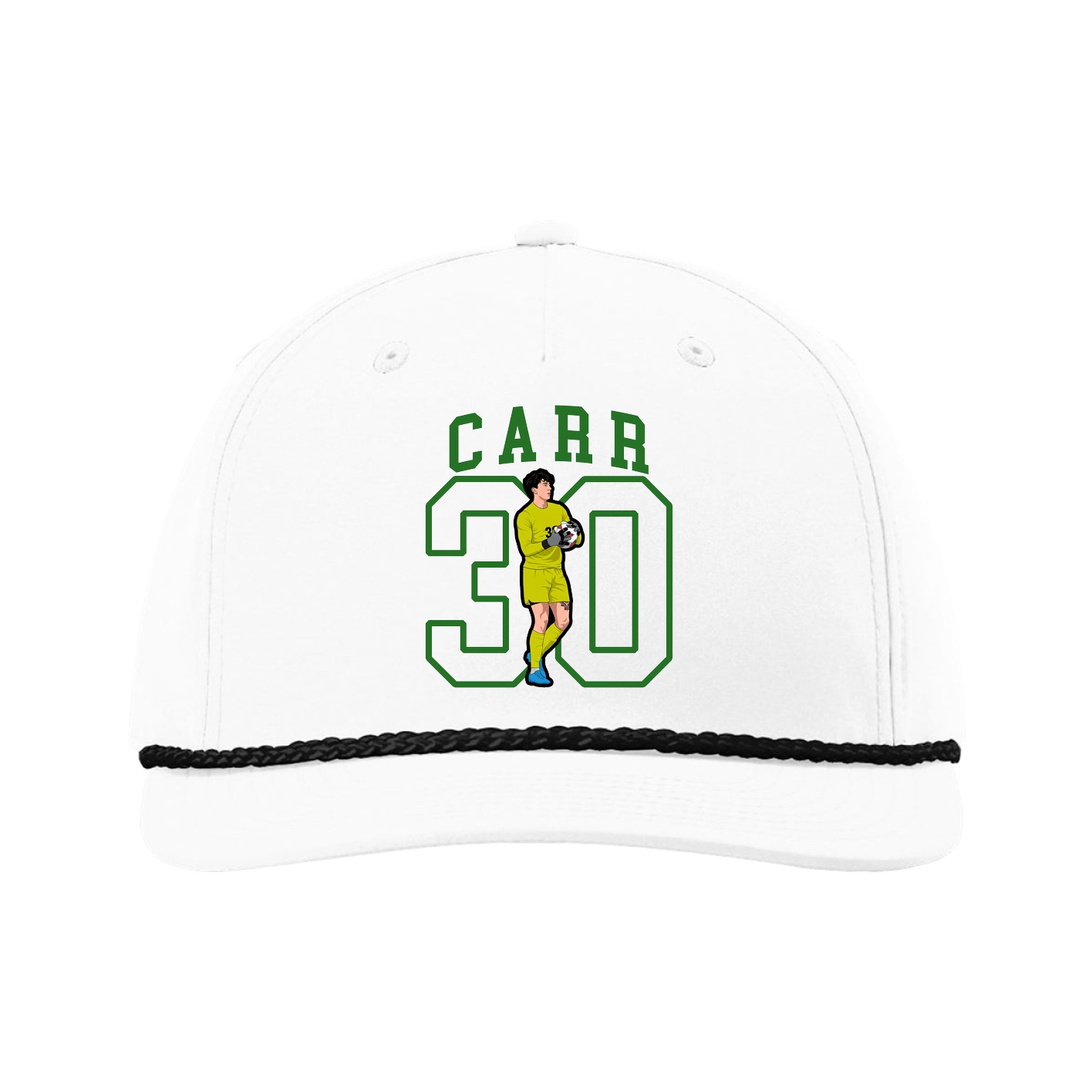 Five-Panel Classic Rope Cap — Shirsey in White