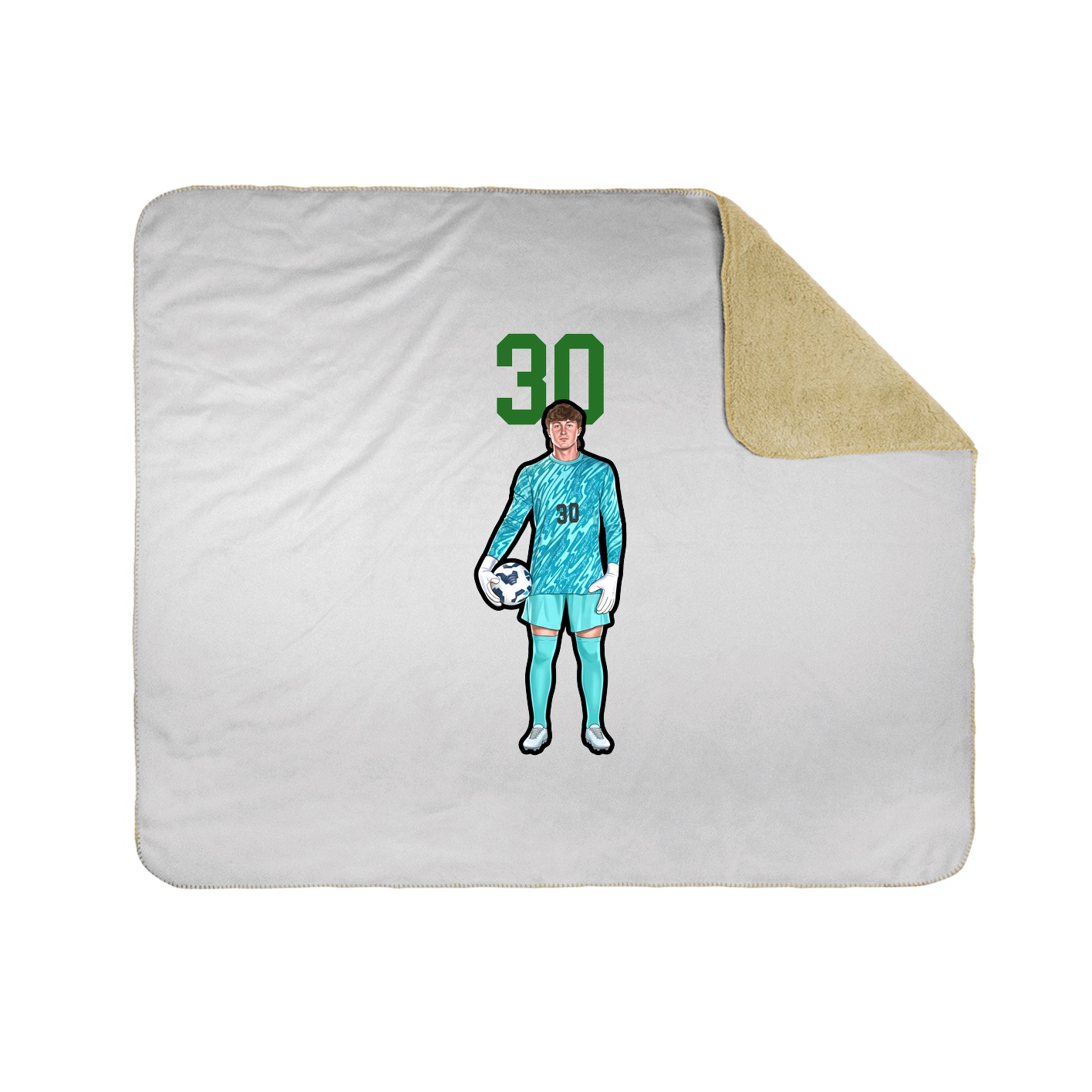Throw Blanket — Number Top in White