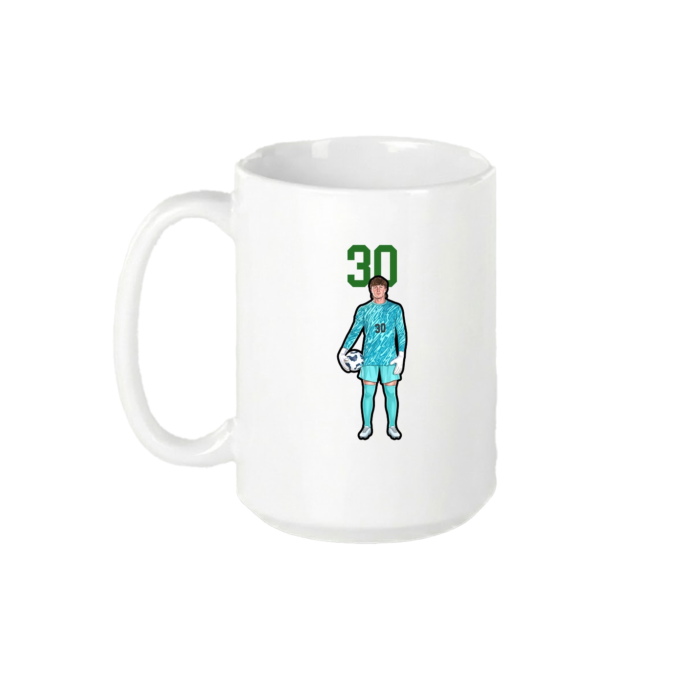 15oz Coffee Mug — Number Top in White