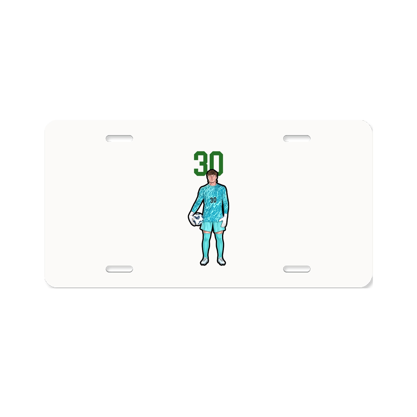 License Plate — Number Top in Classic