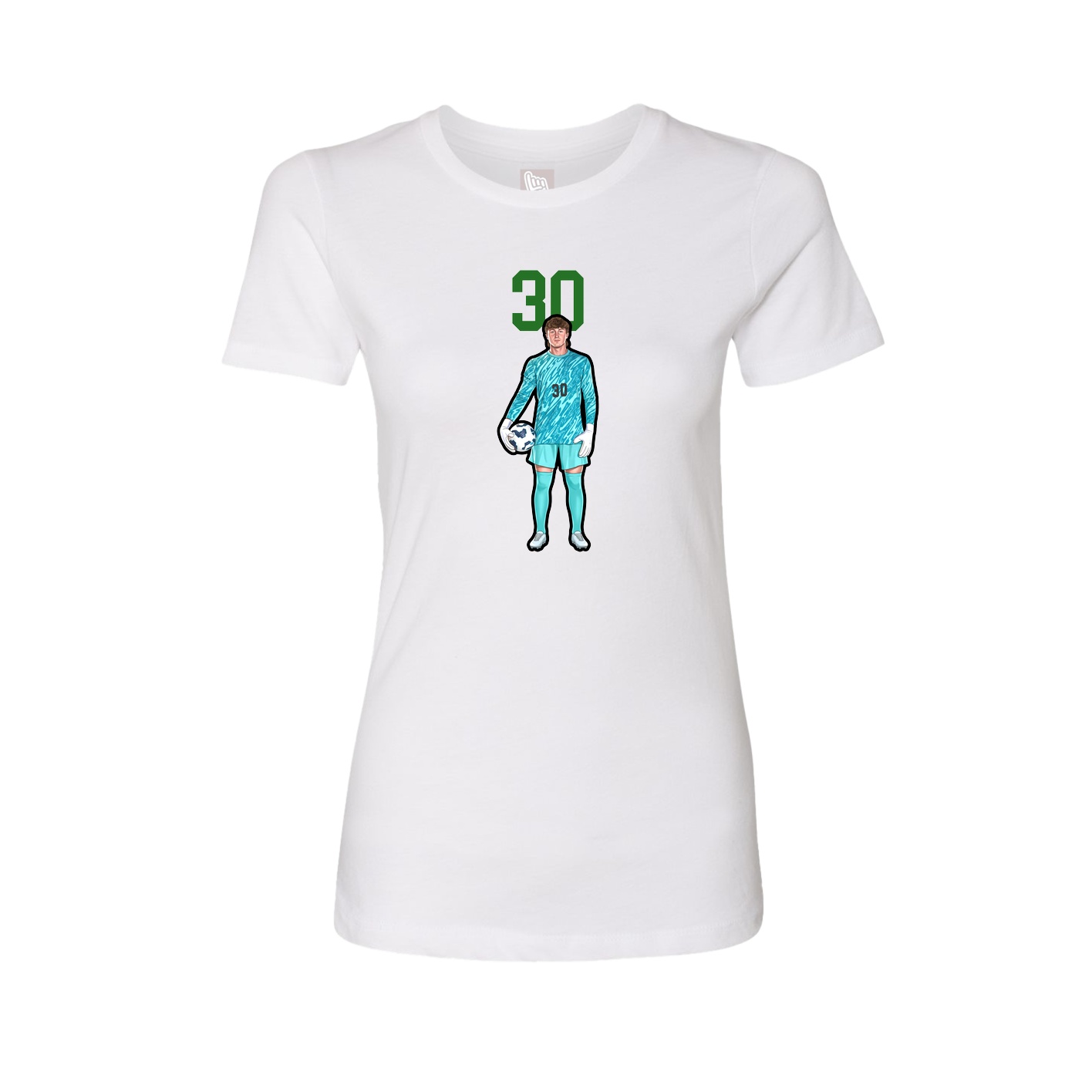 Womens Tee — Number Top in White