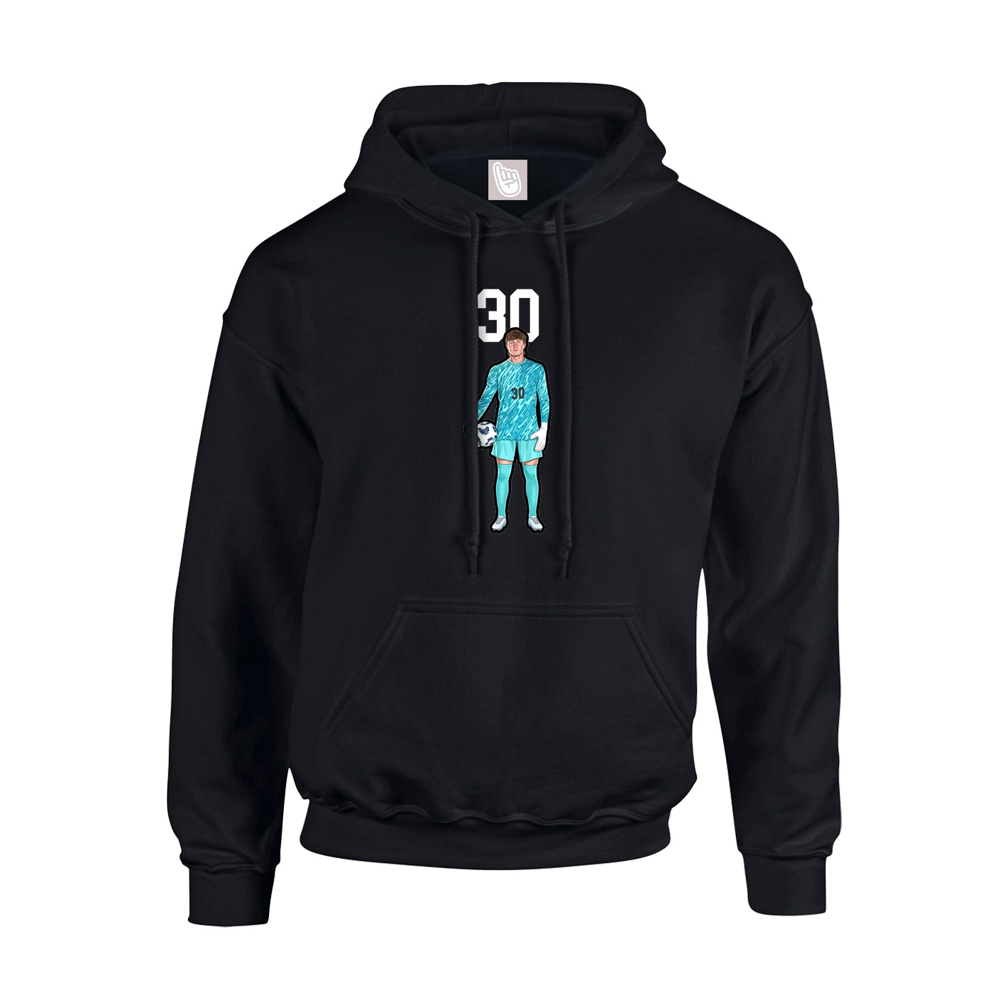 Youth Hoodie — Number Top in Black