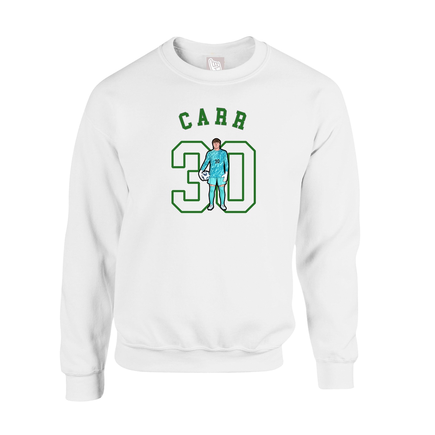 Fleece Crew — Shirsey Arch in White