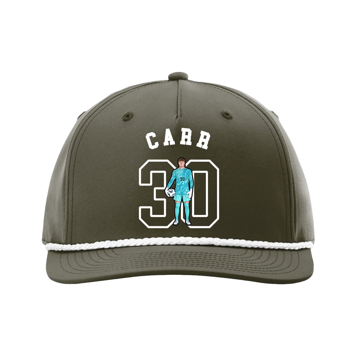 Five-Panel Classic Rope Cap — Shirsey Arch in Green
