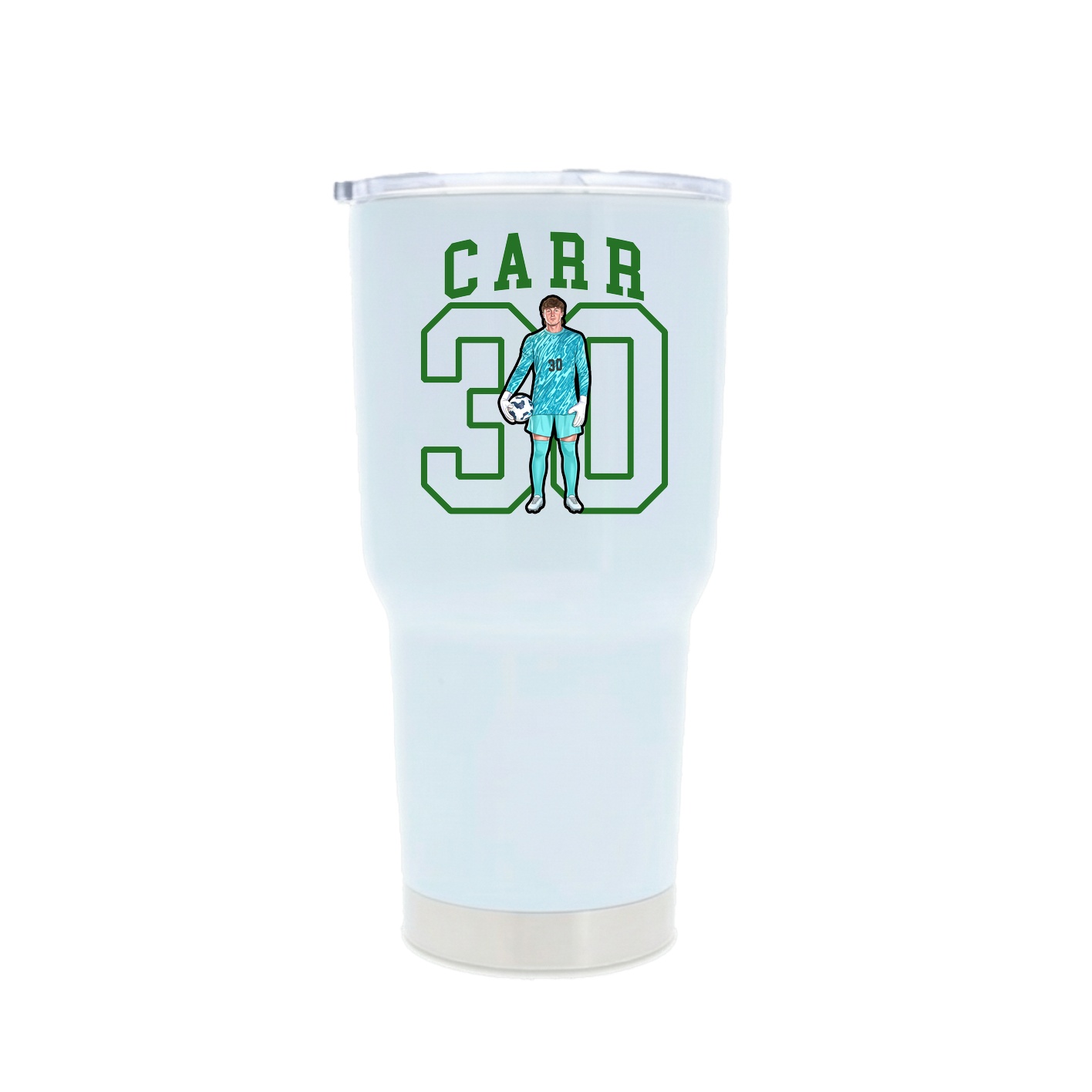 30oz Stainless Steel Tumbler — Shirsey in White