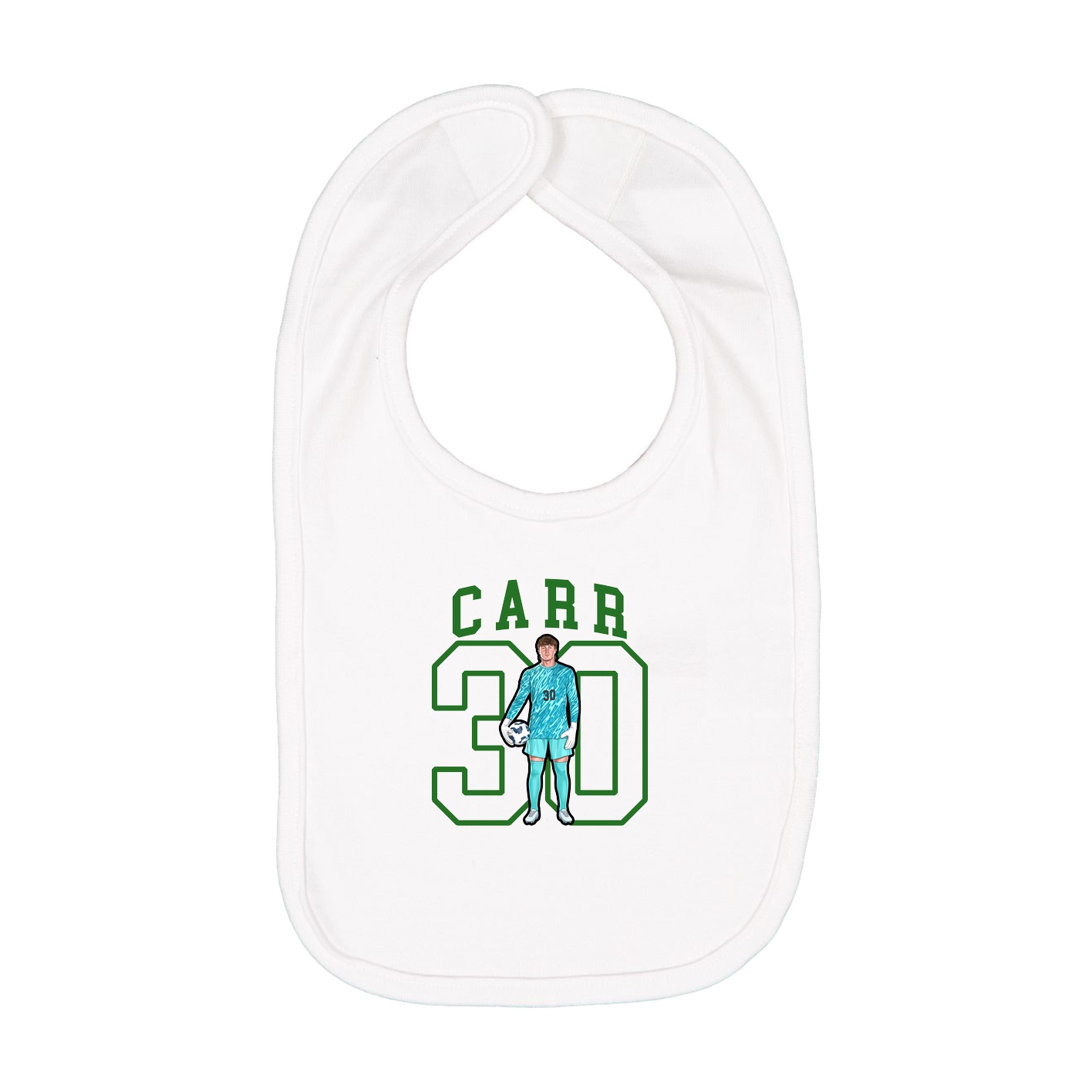 Infant Bib — Shirsey in White