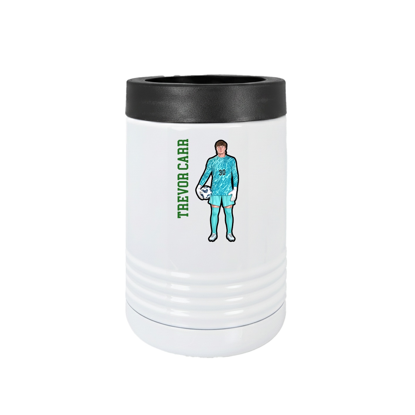 Beverage Holder — Name Vertical in White