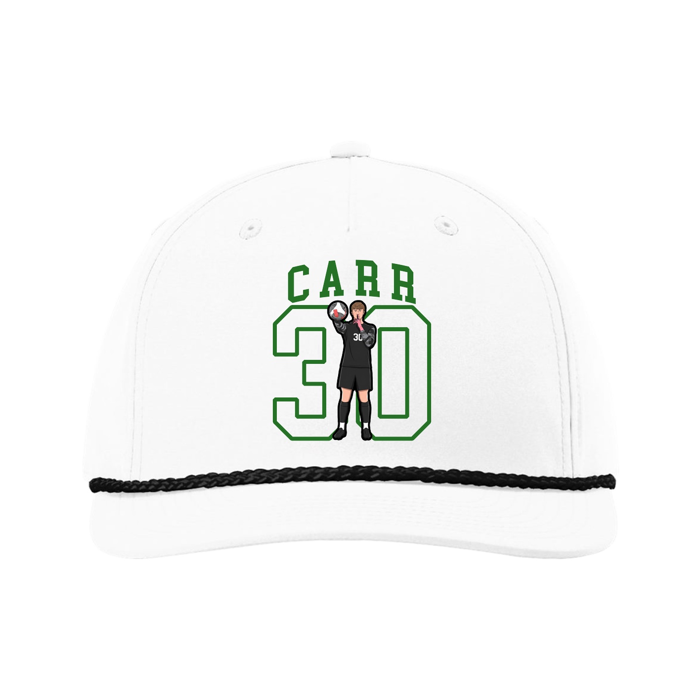 Five-Panel Classic Rope Cap — Shirsey in White