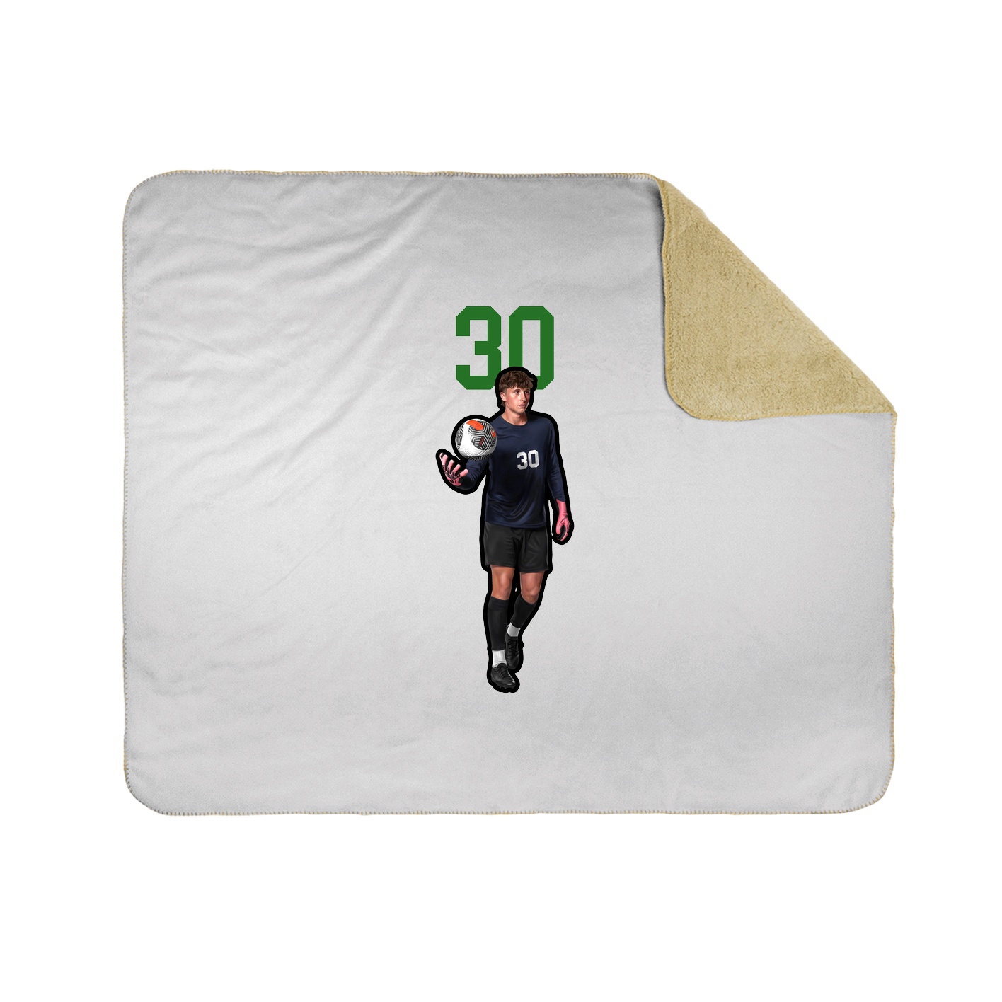 Throw Blanket — Number Top in White