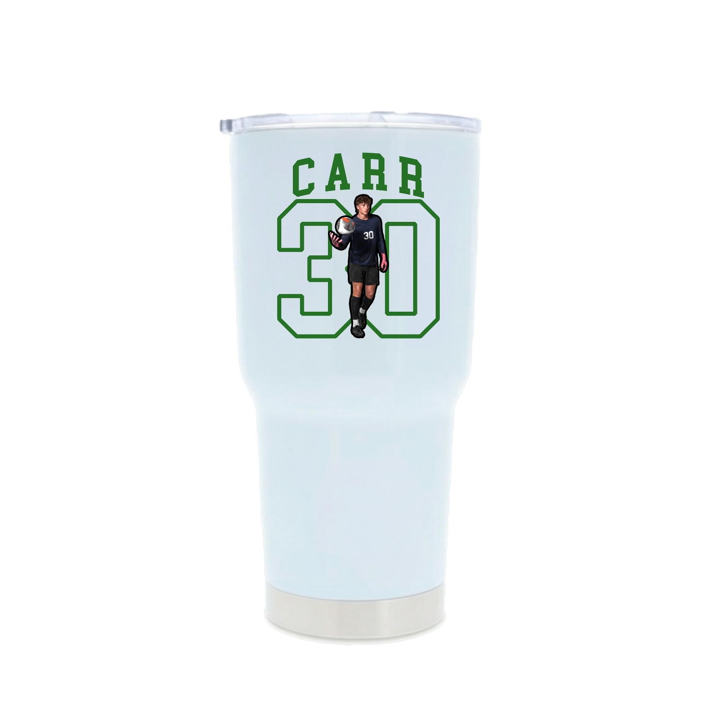 30oz Stainless Steel Tumbler — Shirsey in White
