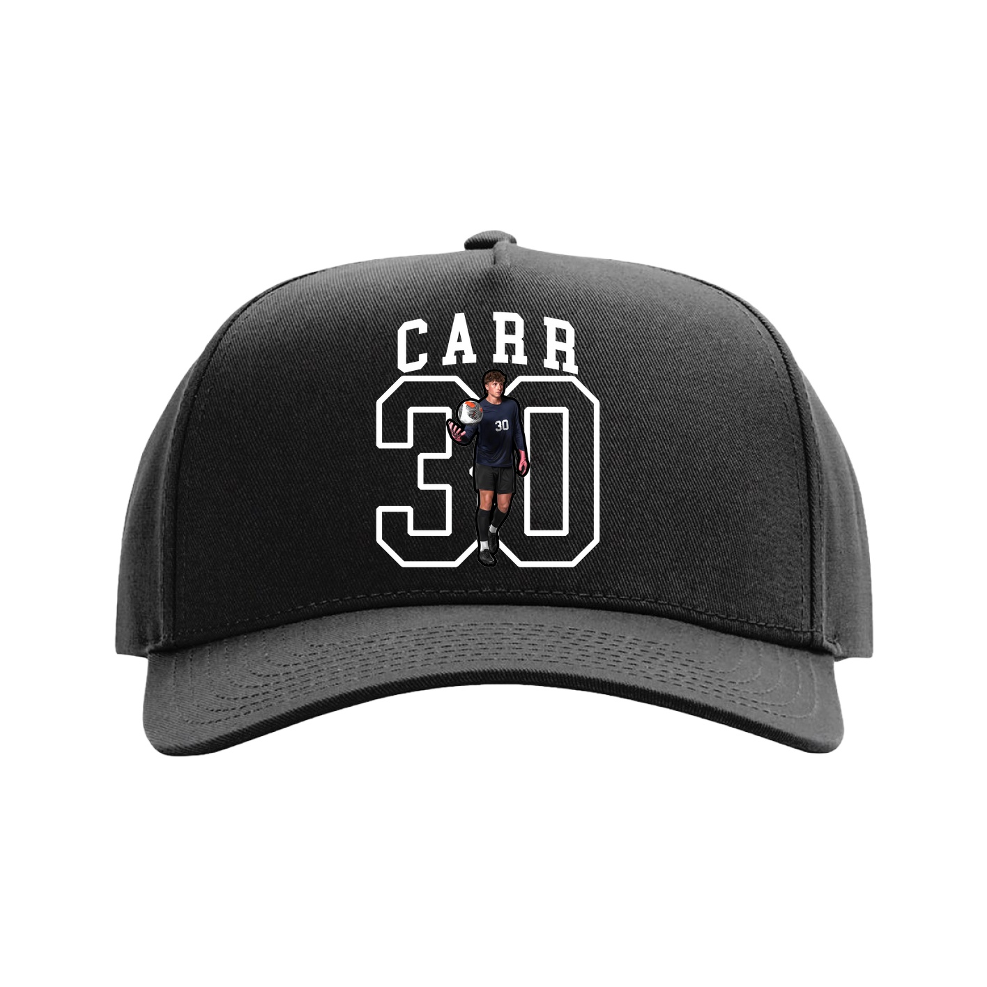 Full Fabric Five-Panel Champ Cap — Shirsey in Black