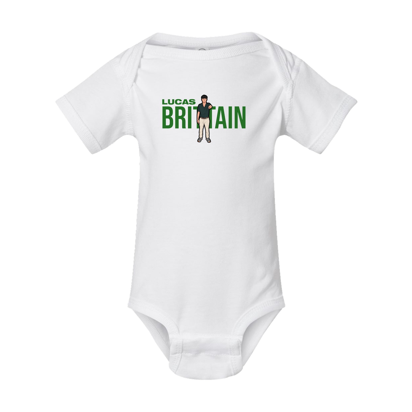 Baby Onesie — Player Name in White