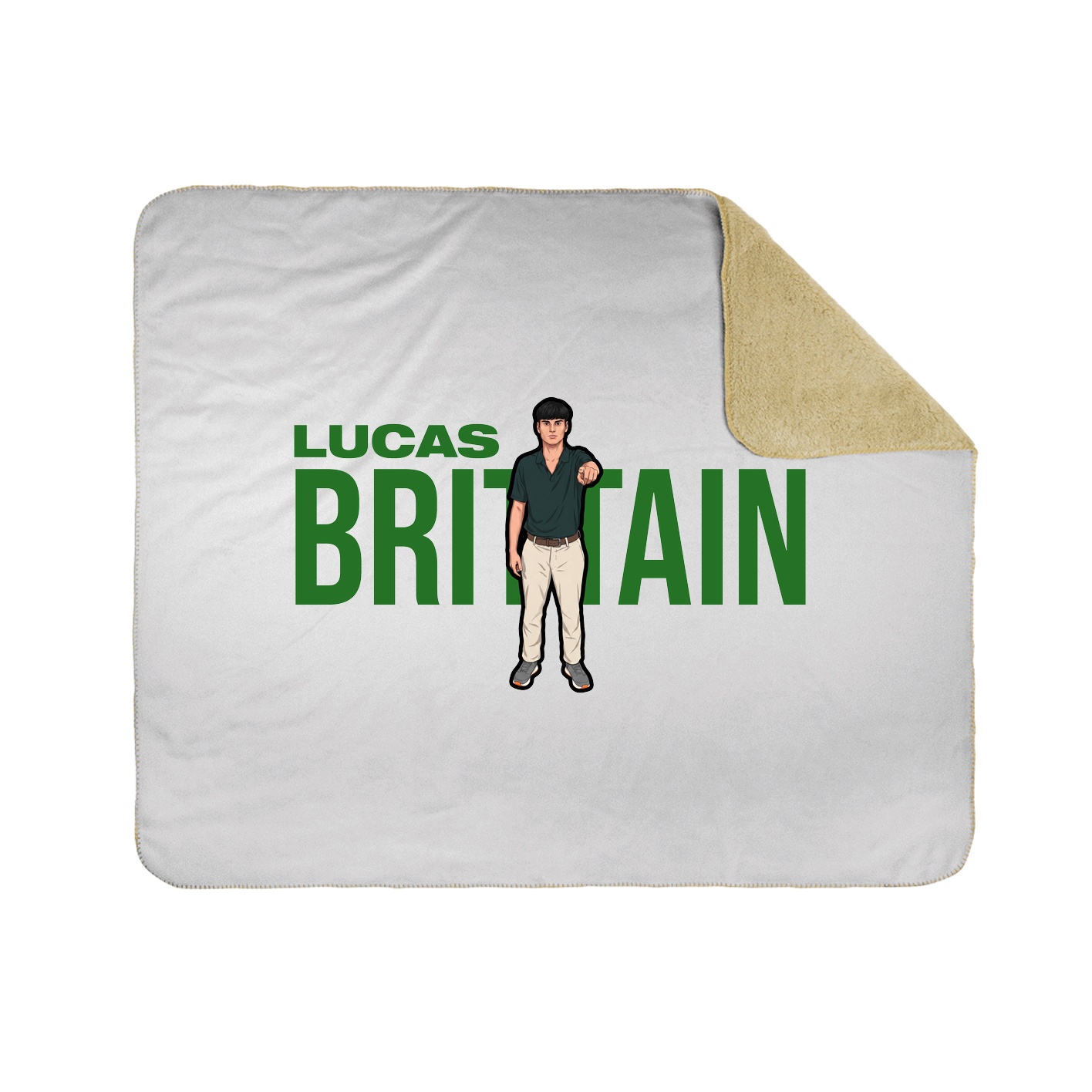 Throw Blanket — Player Name in White