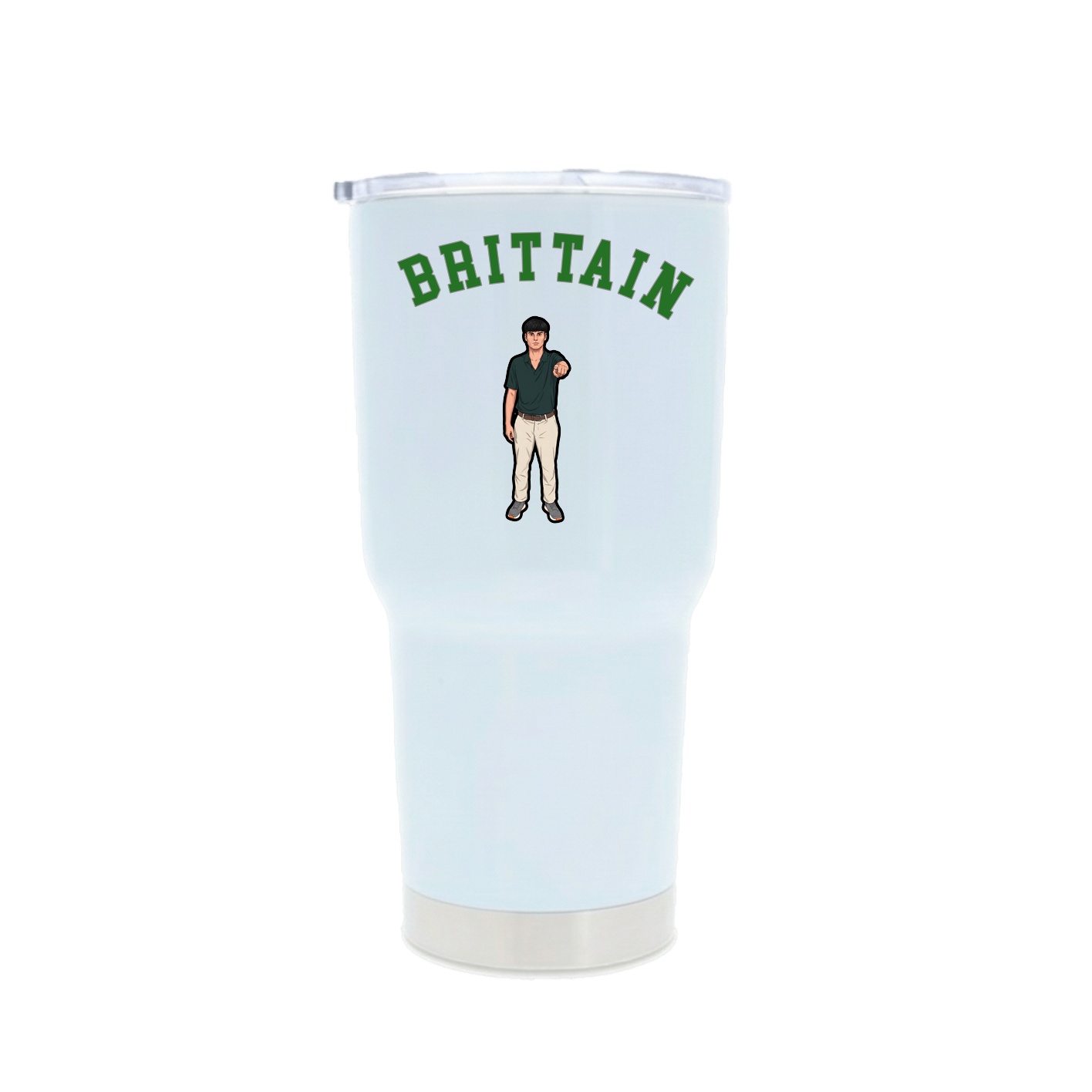 30oz Stainless Steel Tumbler — Shirsey Arch in White