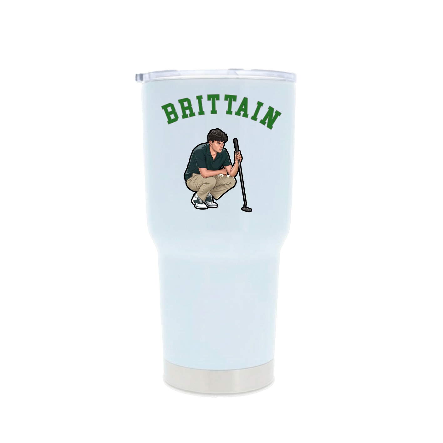 30oz Stainless Steel Tumbler — Shirsey Arch in White