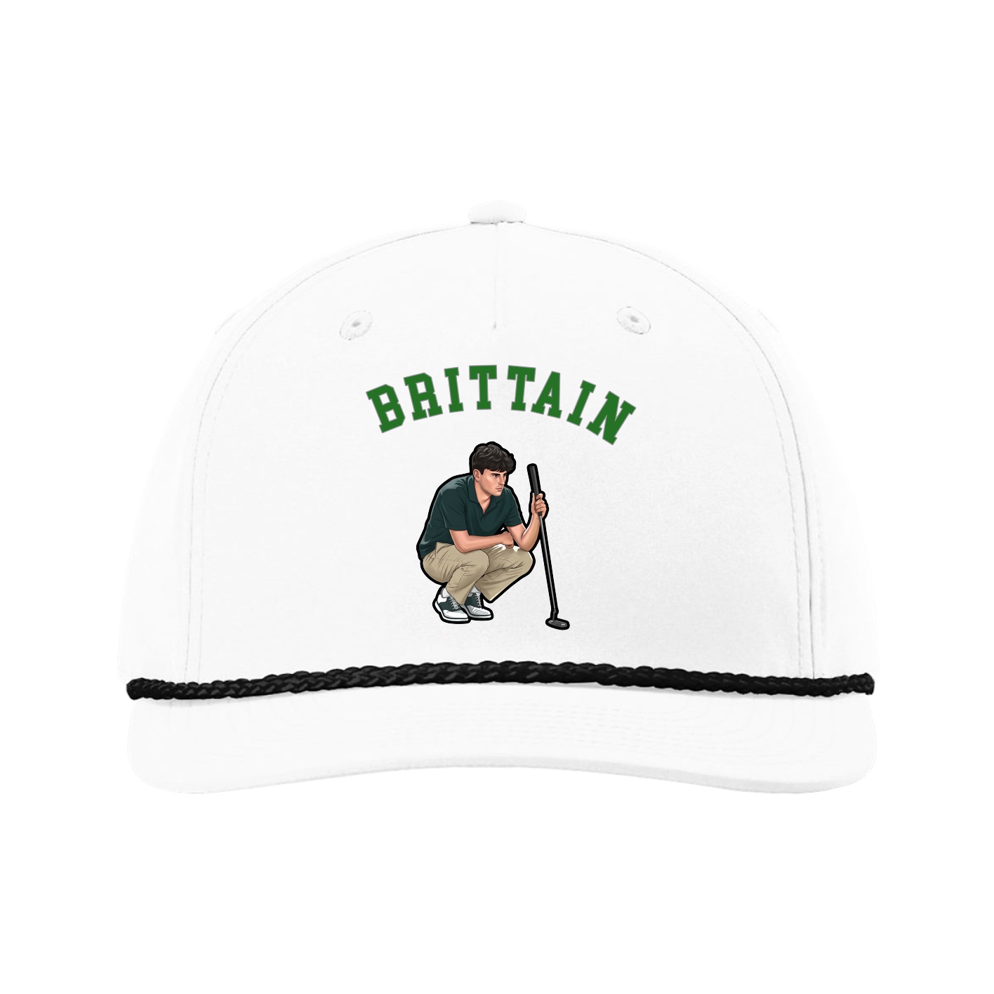 Five-Panel Classic Rope Cap — Shirsey Arch in White