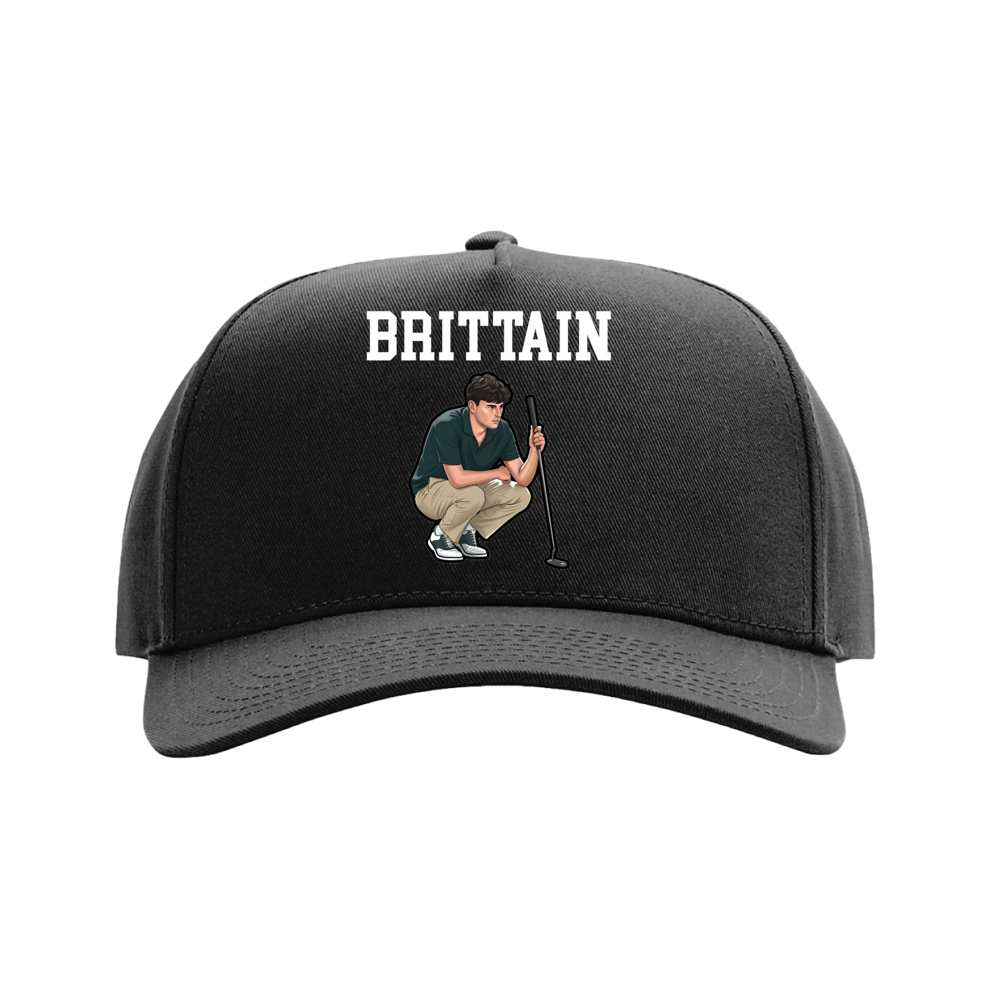 Full Fabric Five-Panel Champ Cap — Shirsey in Black