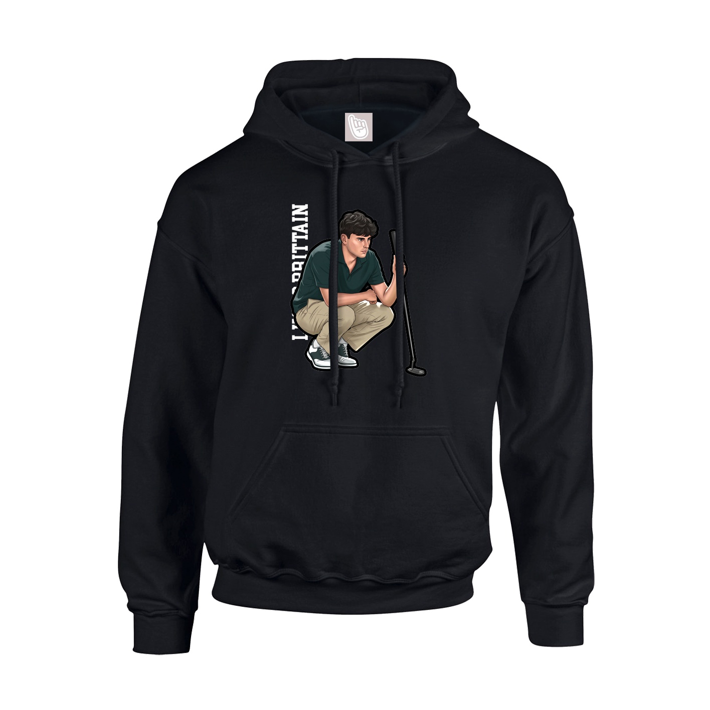 Youth Hoodie — Name Vertical in Black