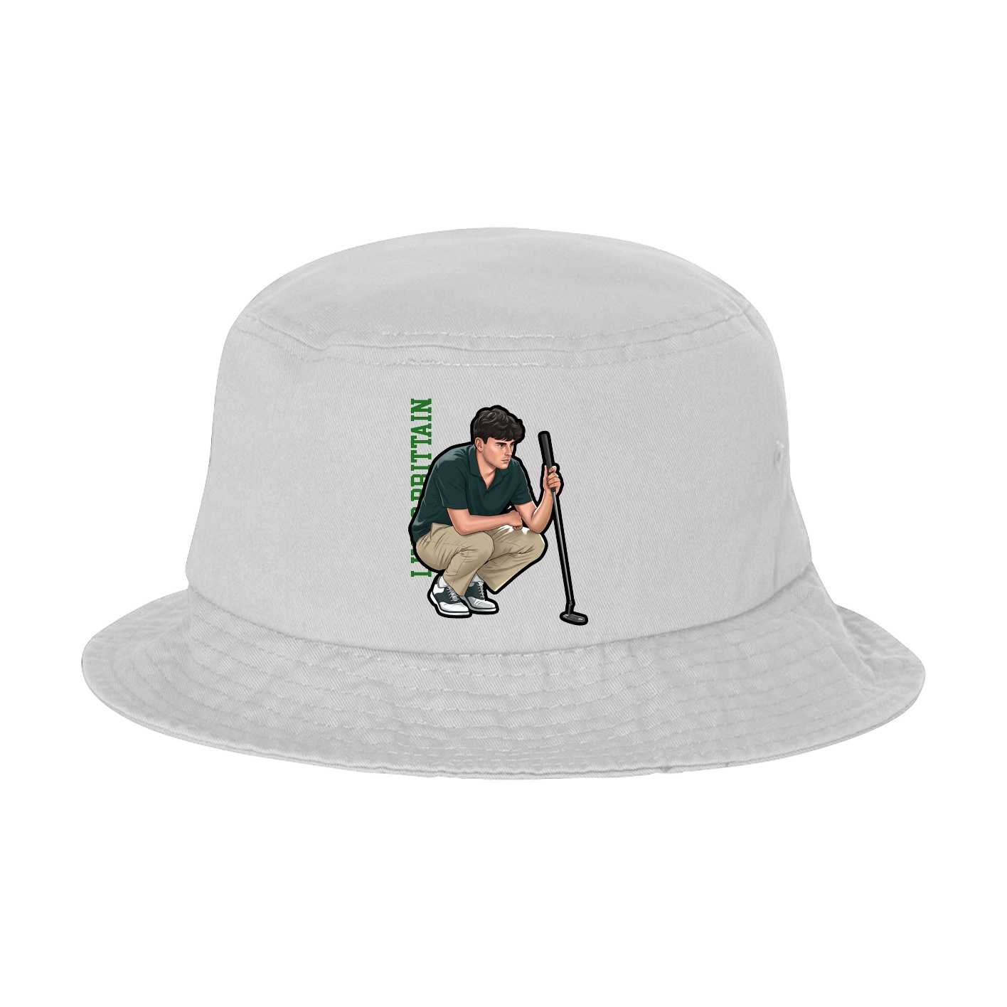 Bucket Cap — Name Vertical in White