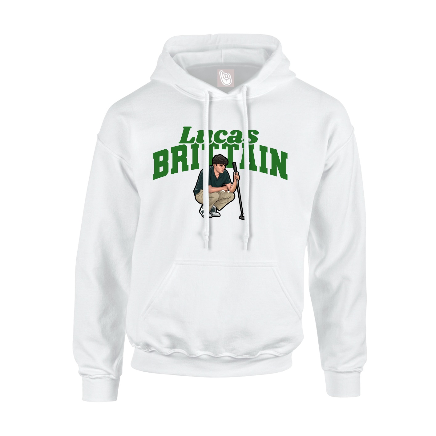 Hoodie — Signature Arch in White