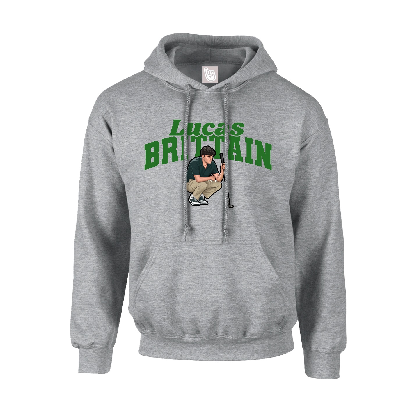 Youth Hoodie — Signature Arch in Grey