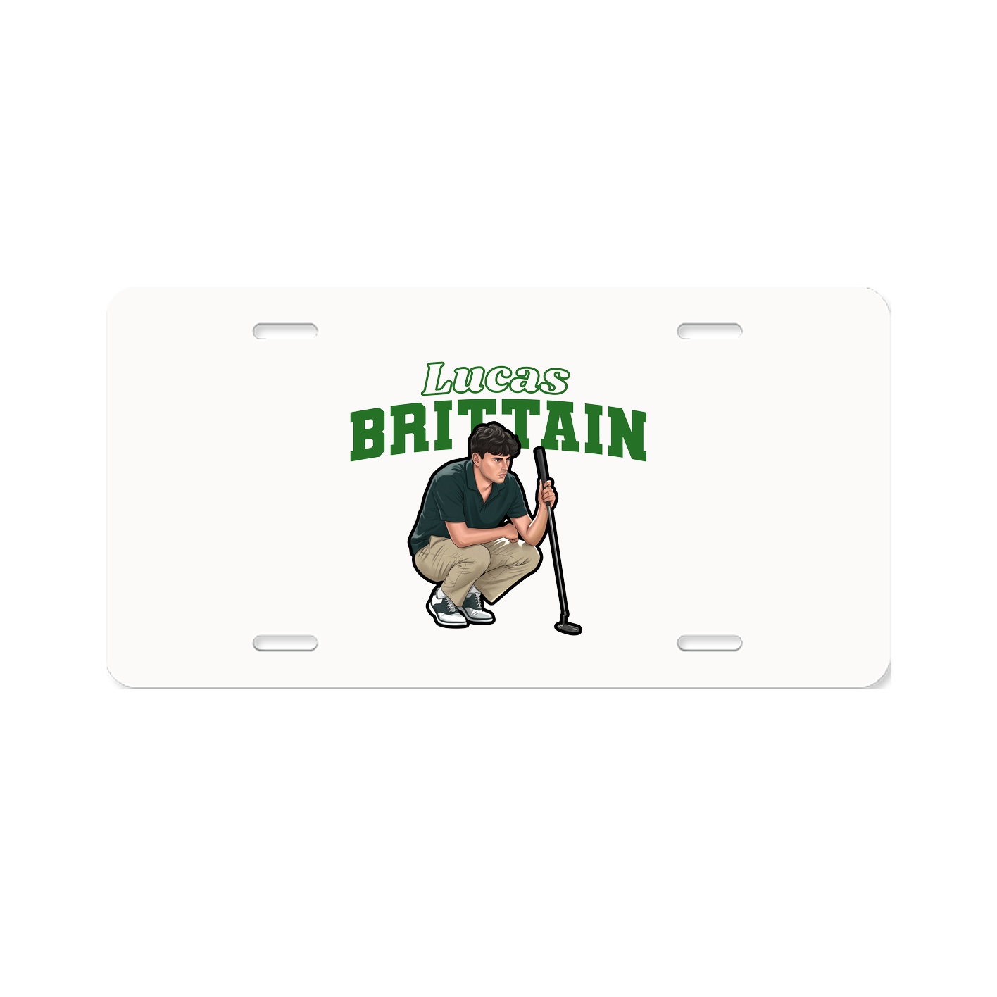 License Plate — Name Arch in Classic