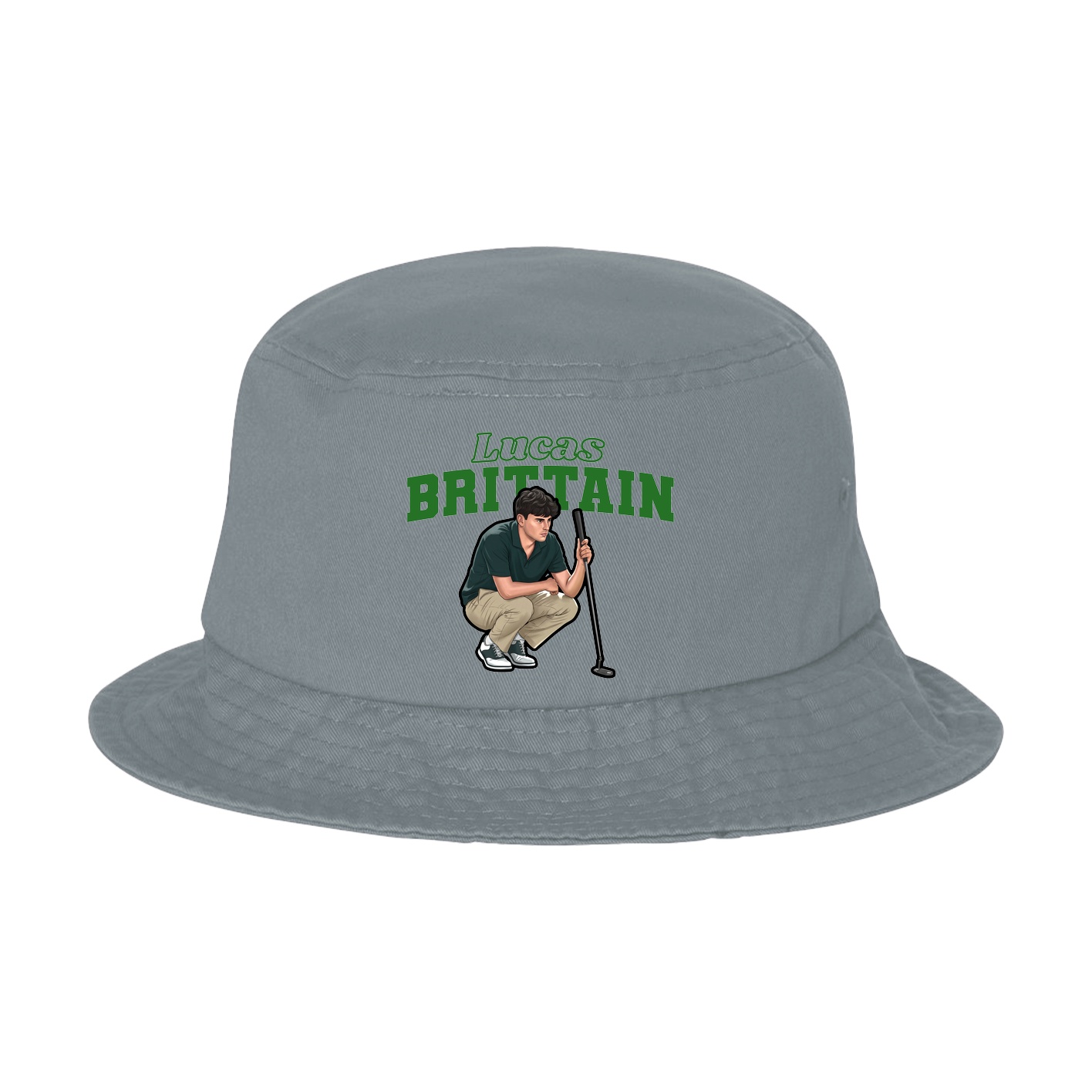 Bucket Cap — Name Arch in Grey