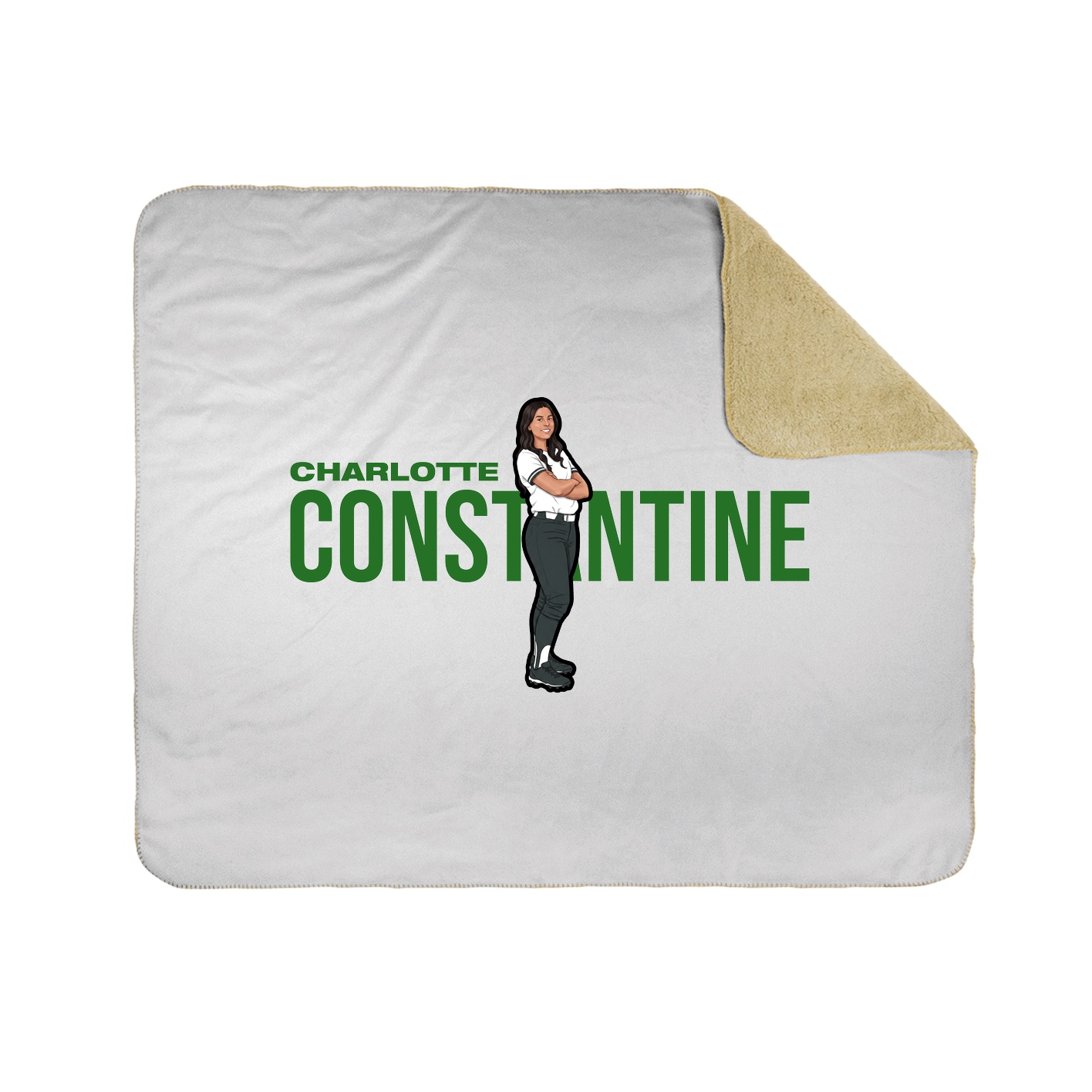 Throw Blanket — Player Name in White