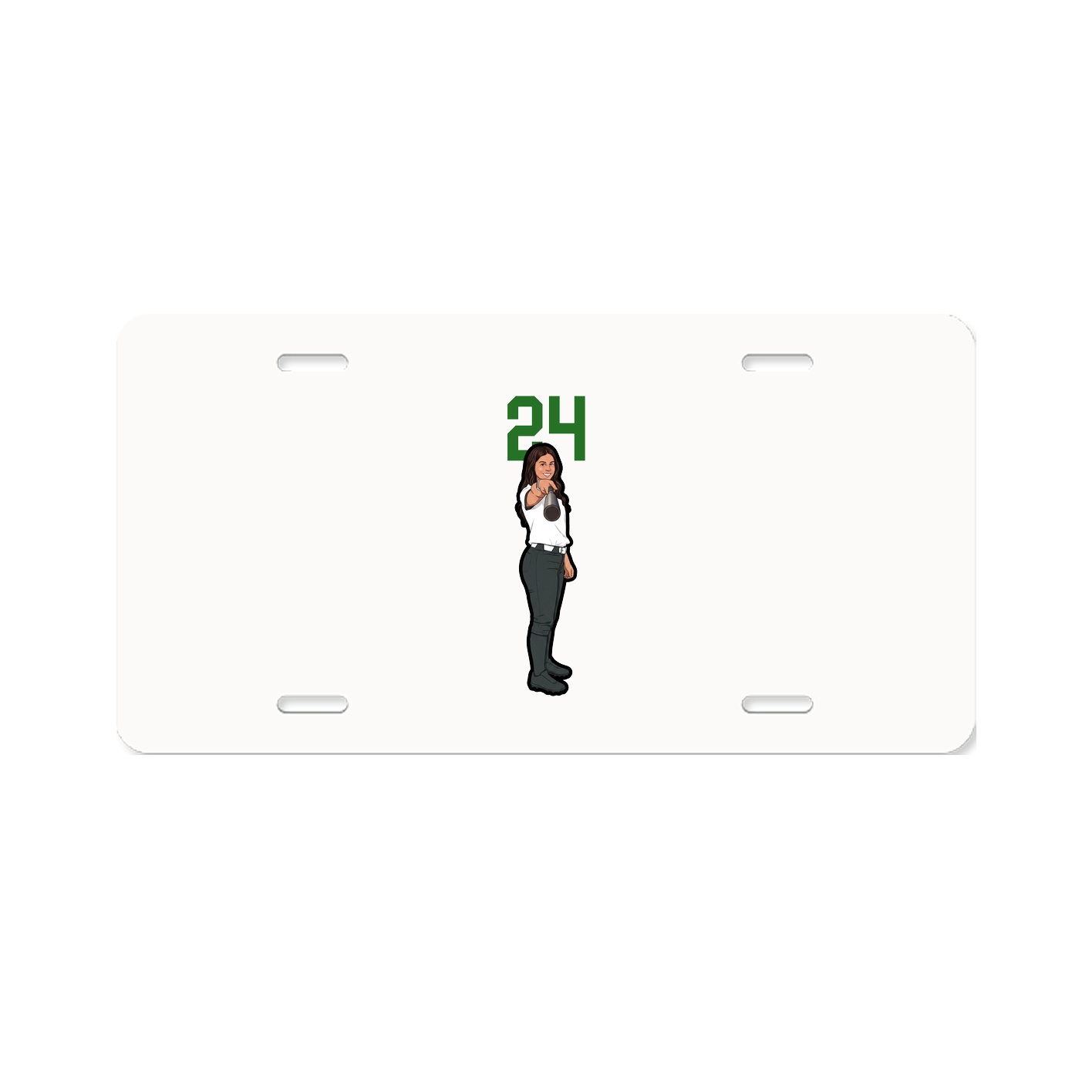 License Plate — Number Top in Classic
