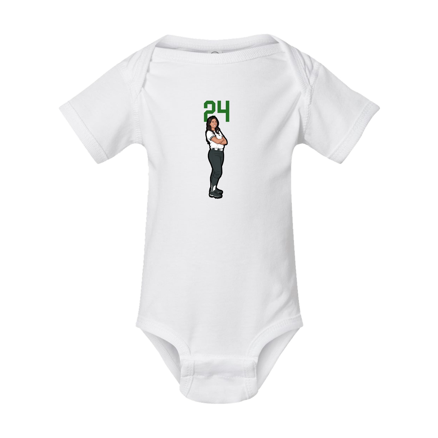 Baby Onesie — Number Top in White