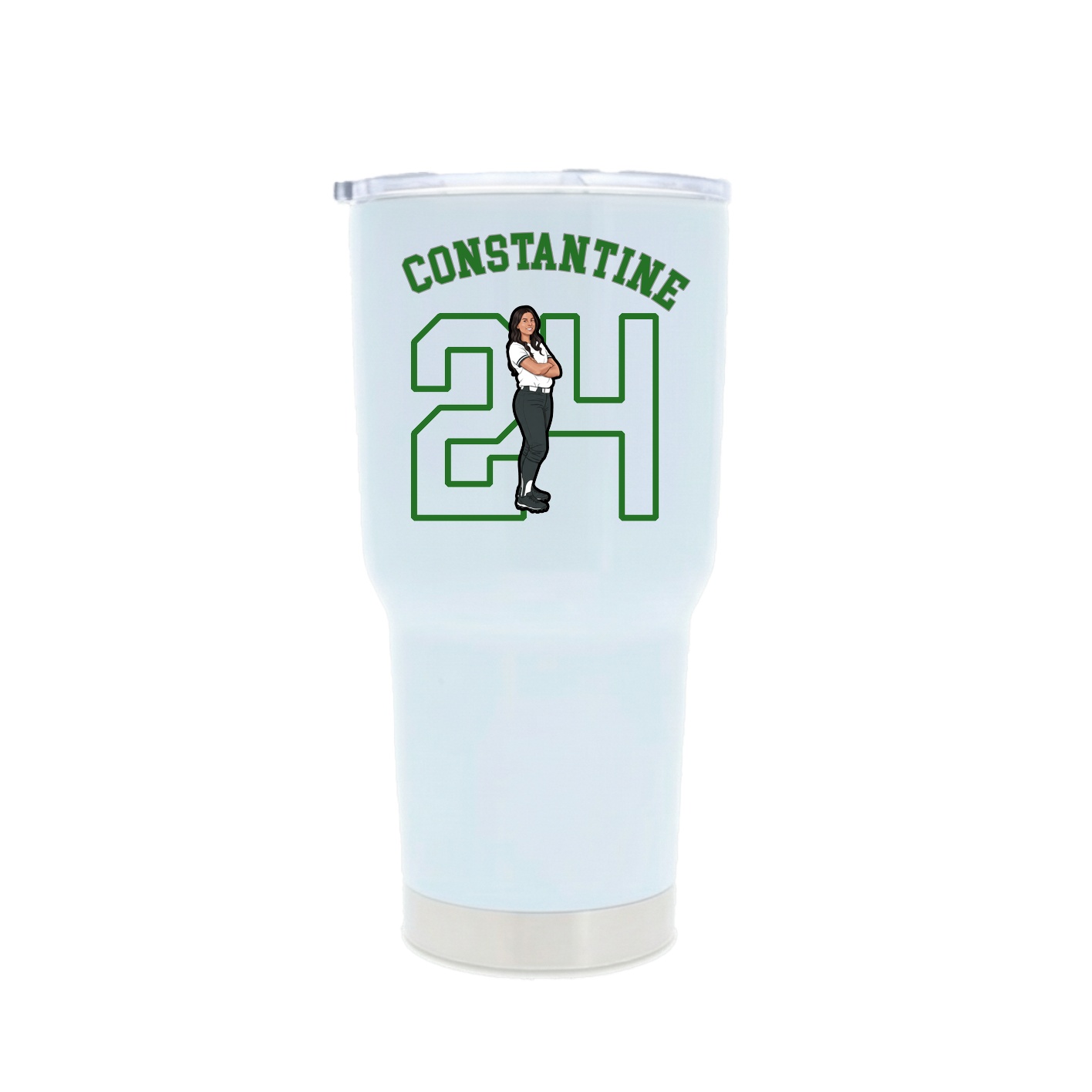 30oz Stainless Steel Tumbler — Shirsey Arch in White