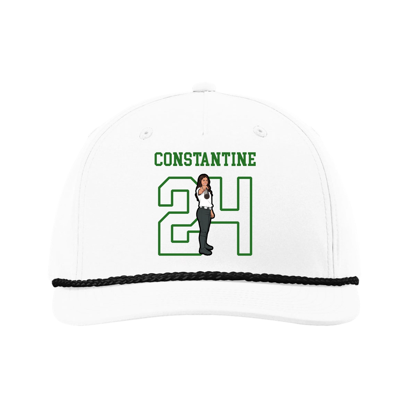 Five-Panel Classic Rope Cap — Shirsey in White