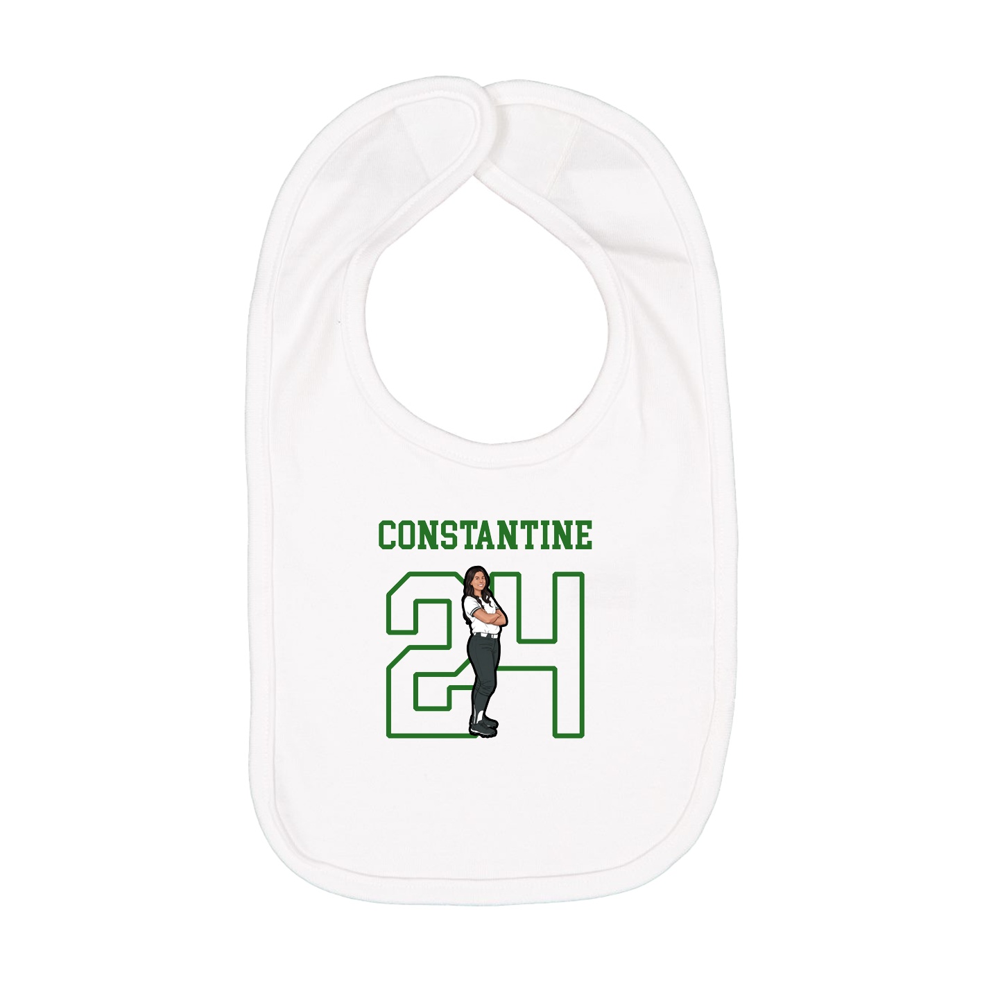 Infant Bib — Shirsey in White