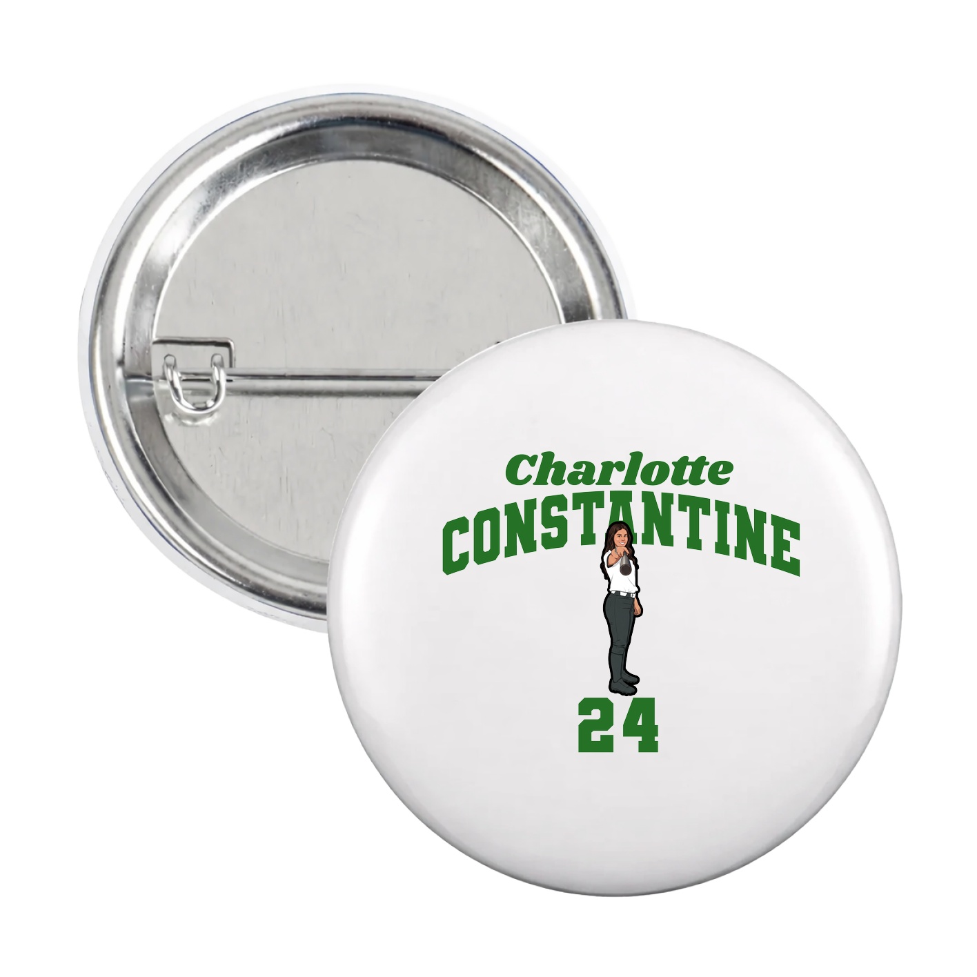 Game Day Button — Signature Arch in White