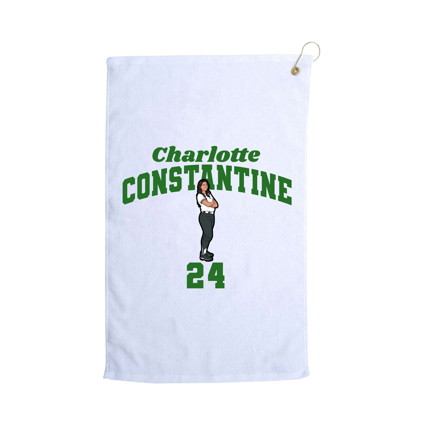 Golf Towel — Signature Arch in White