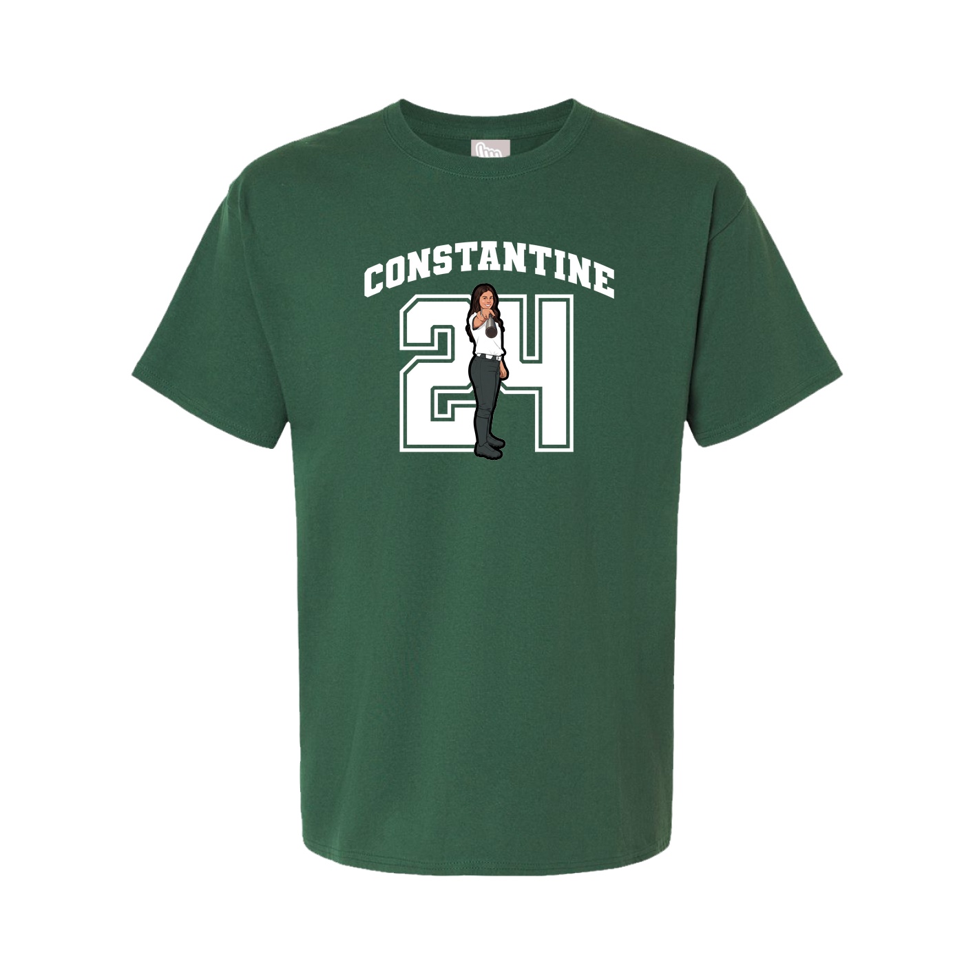 Youth Tee — Number in Green