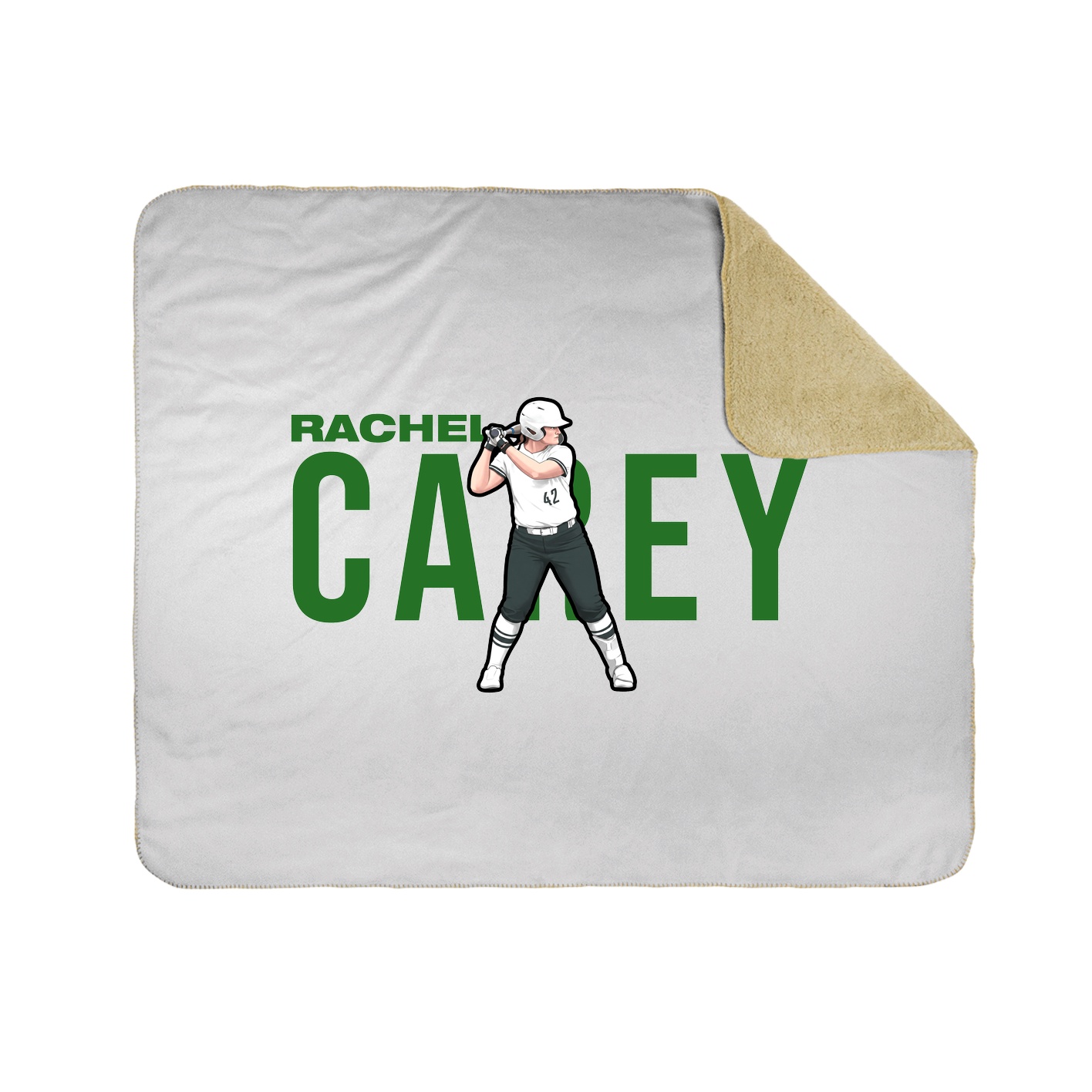 Throw Blanket — Player Name in White