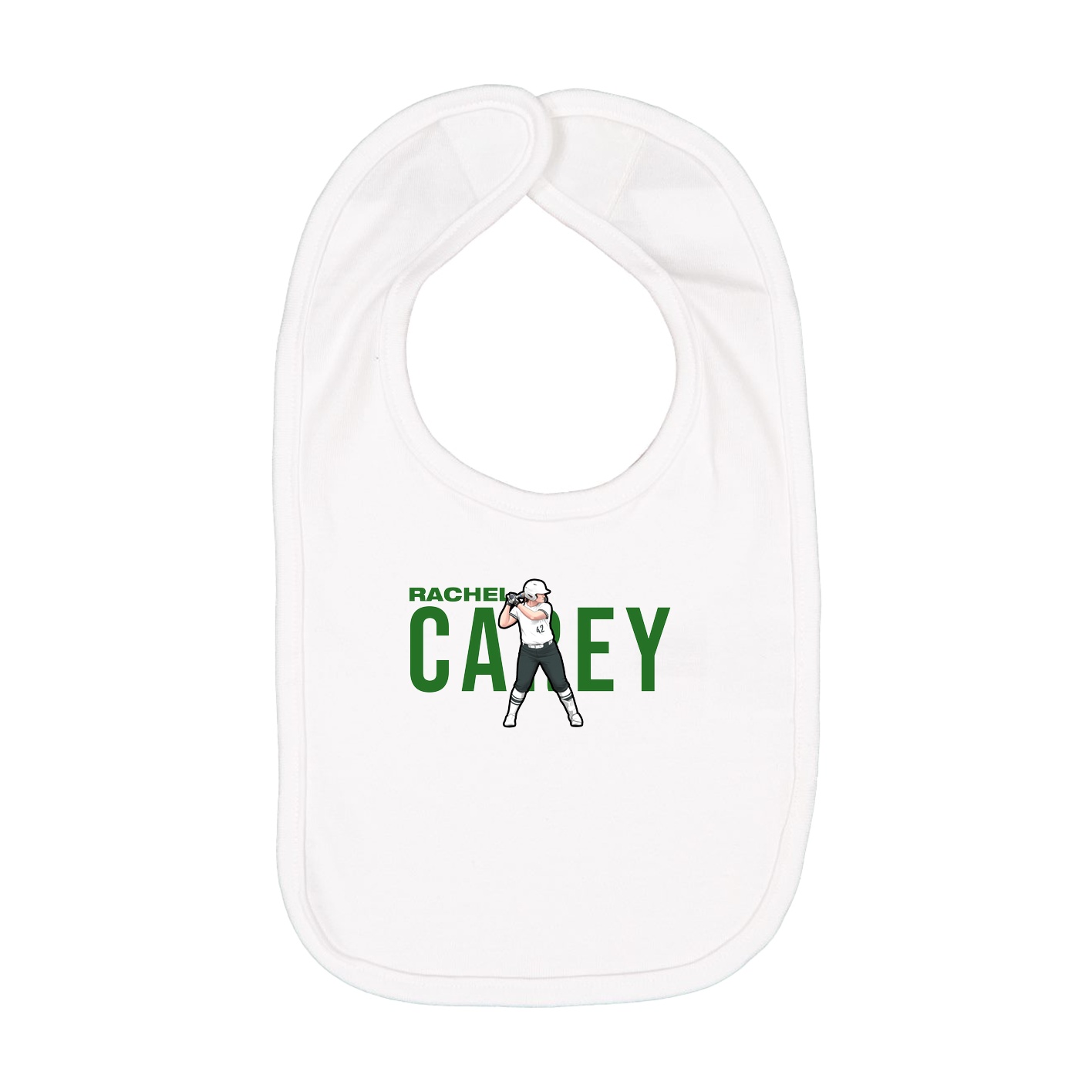 Infant Bib — Player Name in White