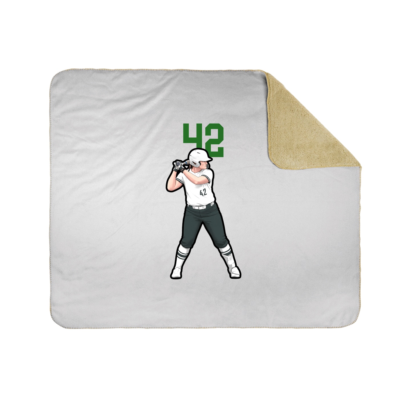 Throw Blanket — Number Top in White