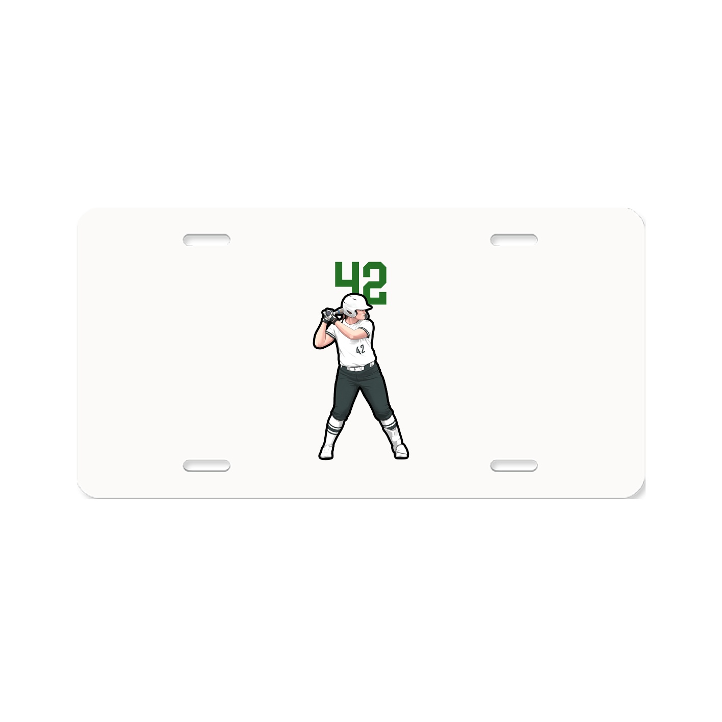 License Plate — Number Top in Classic